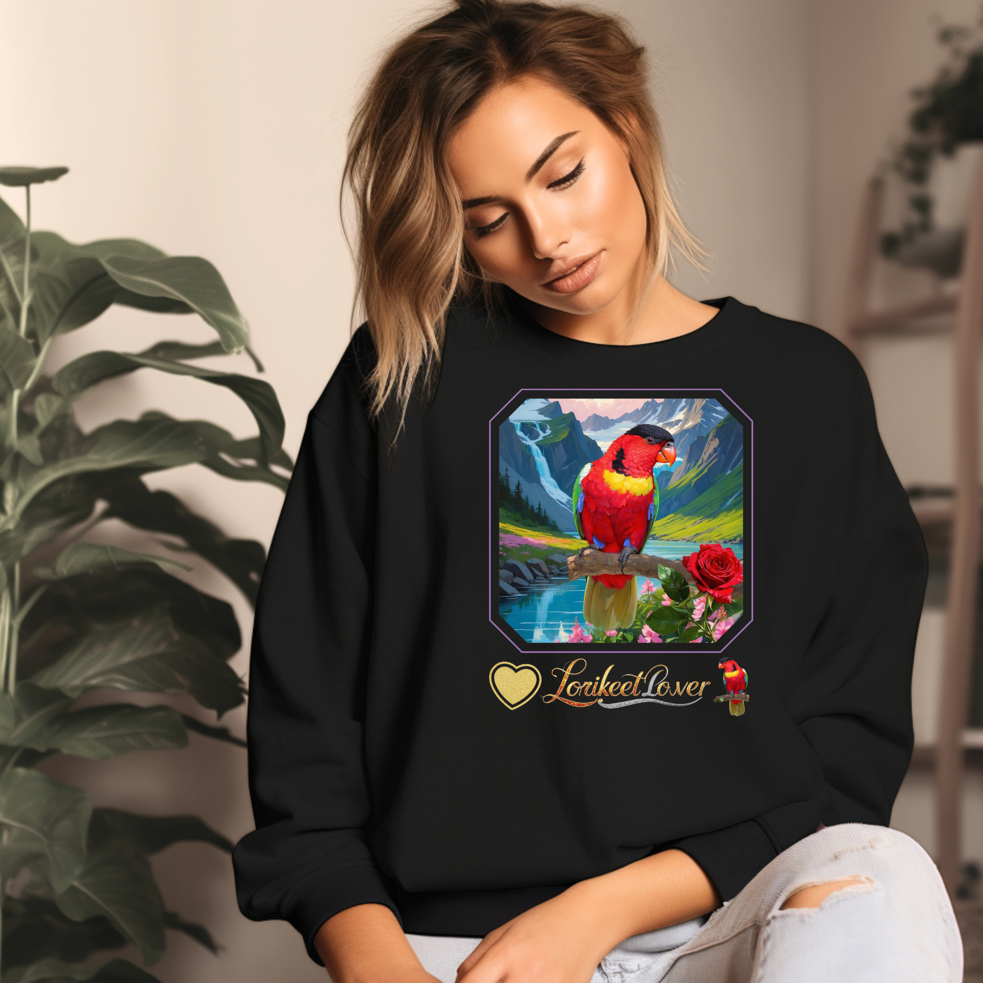 Lorikeet Lover Rose Sweatshirt