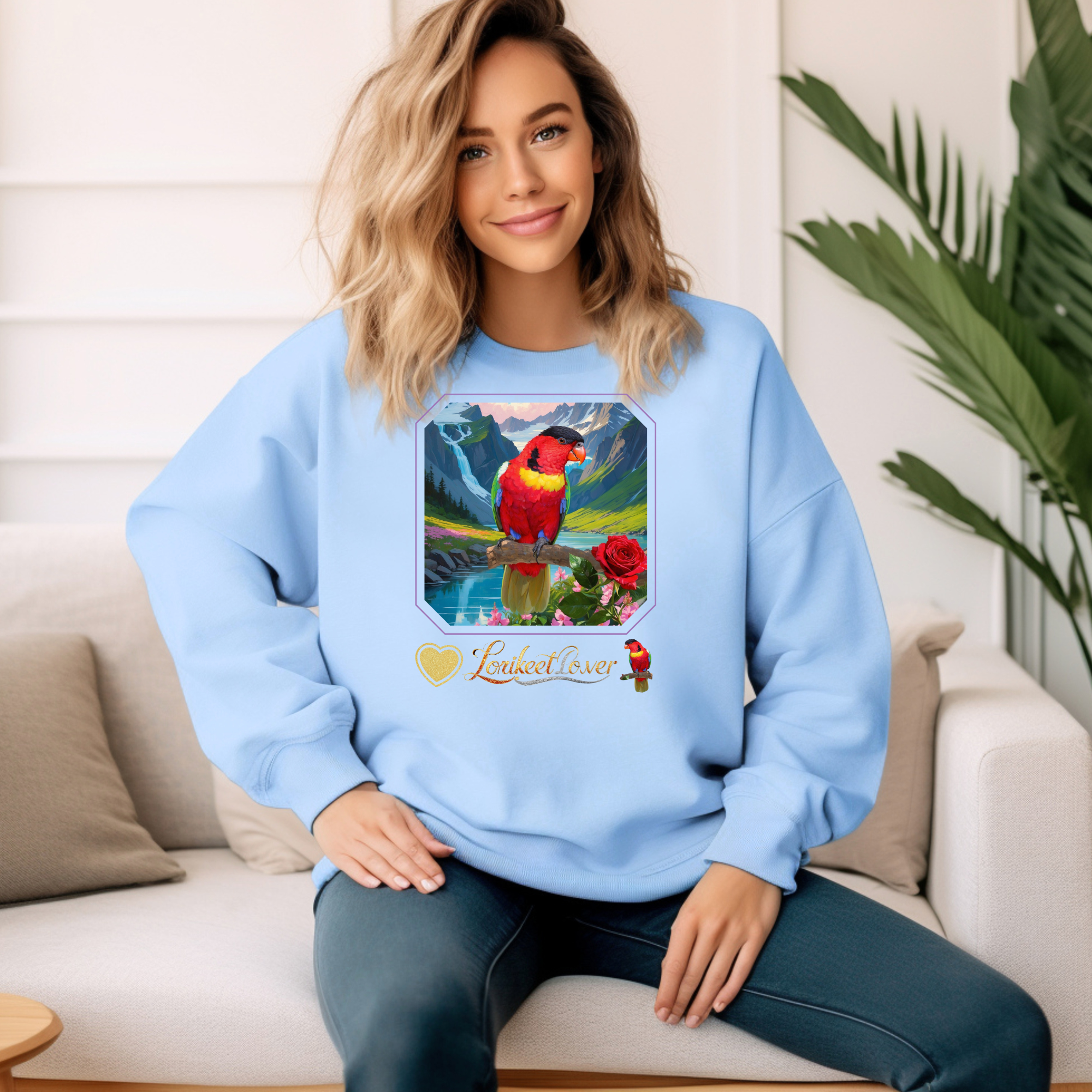 Lorikeet Lover Rose Sweatshirt