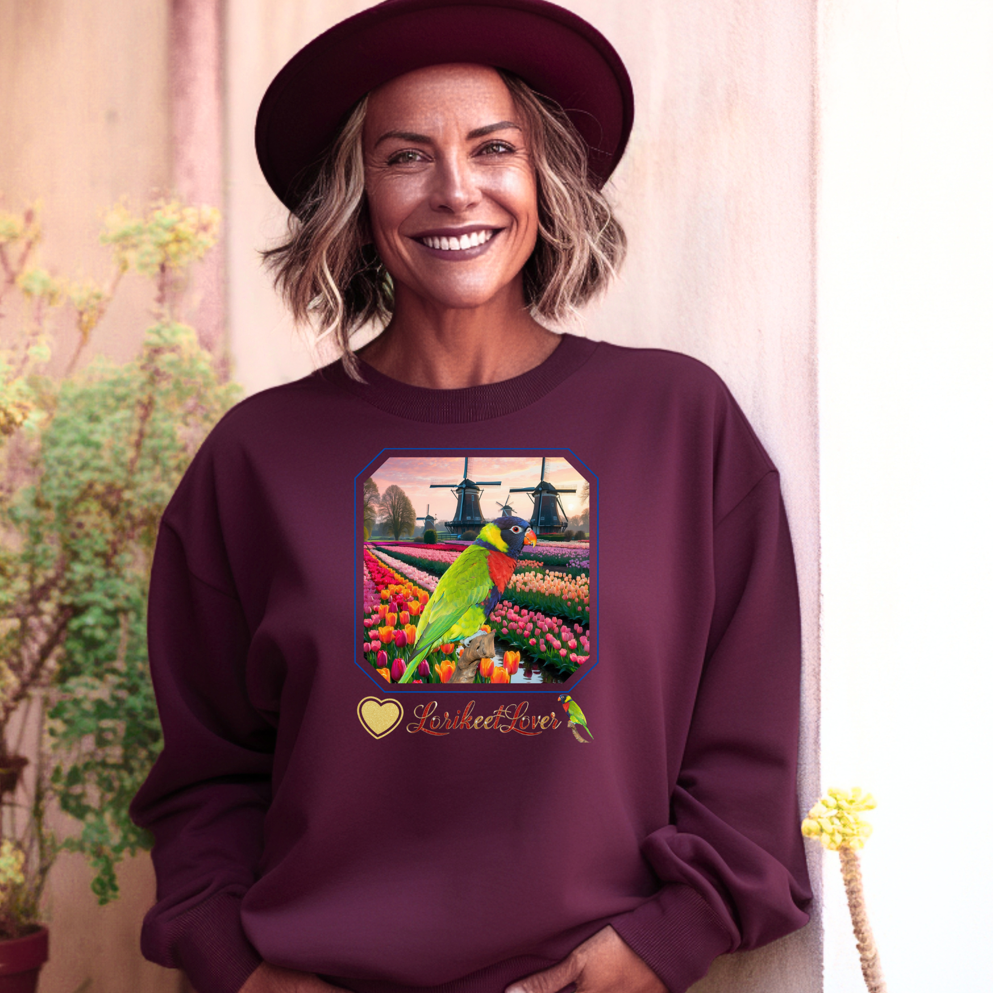 Lorikeet Lover Tulip Field Sweatshirt