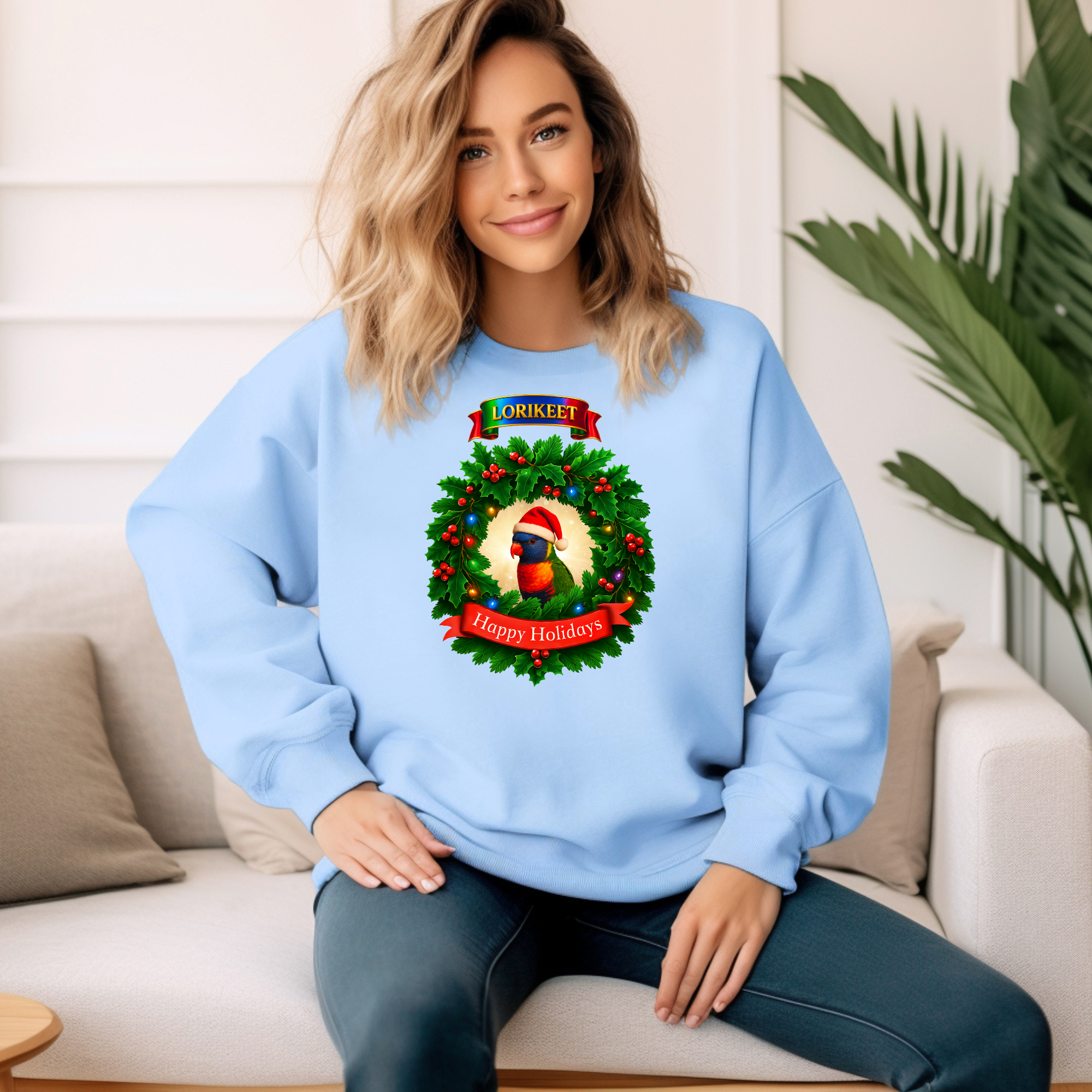 Happy Holidays Lorikeet Sweatshirt