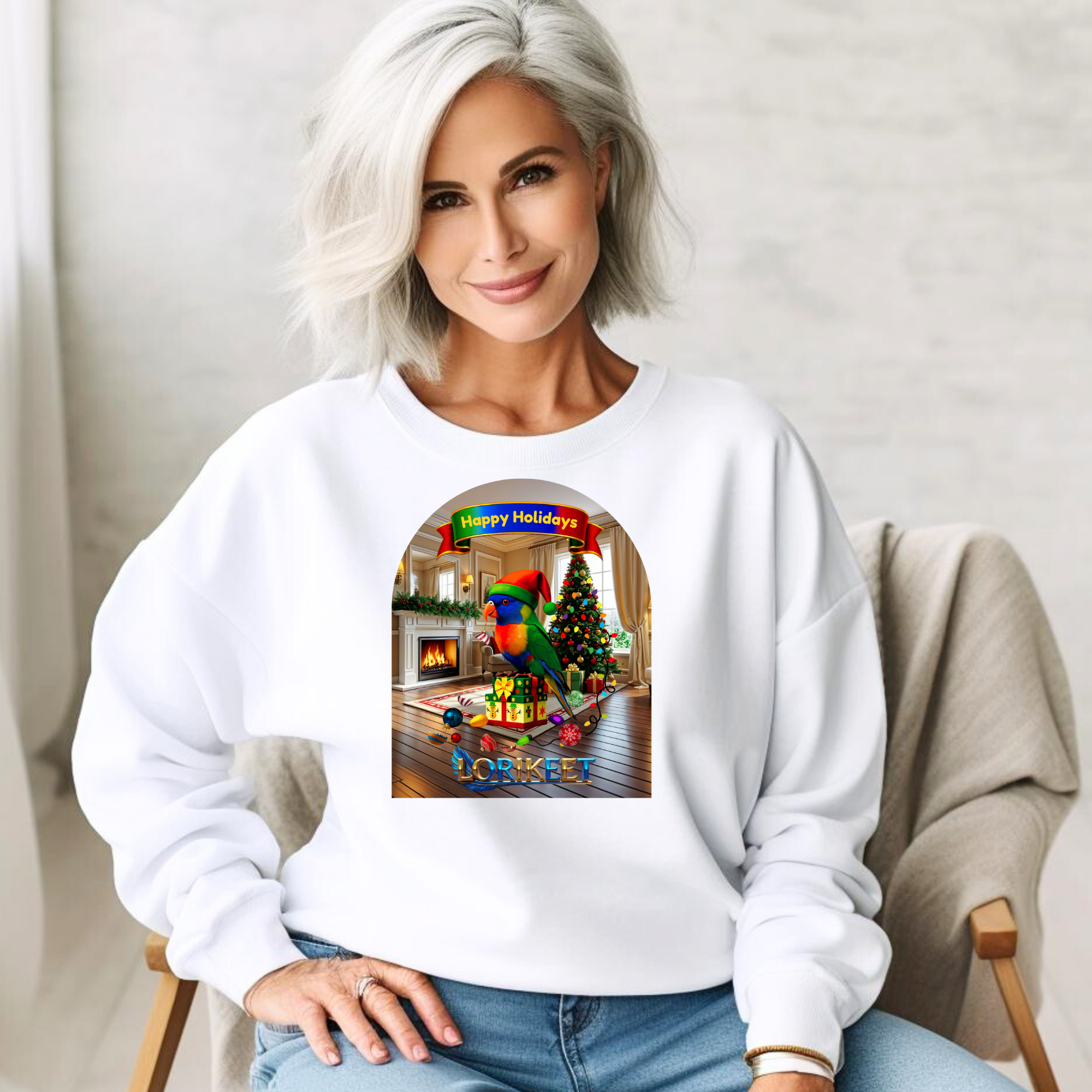 Happy Holidays Lorikeet Sweatshirt