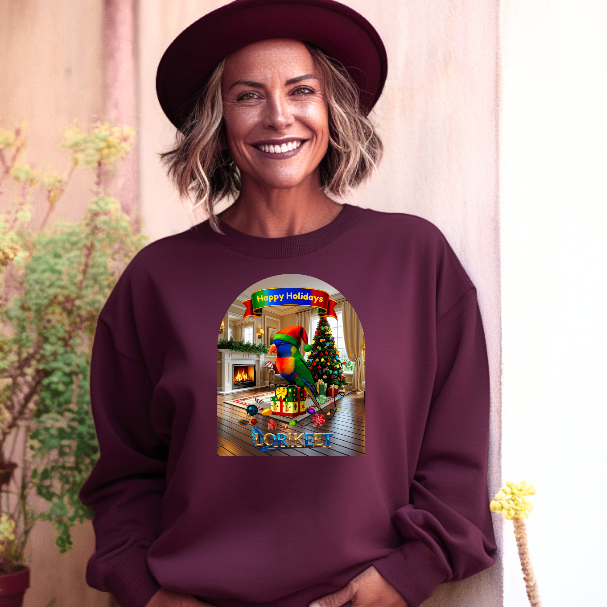 Happy Holidays Lorikeet Sweatshirt