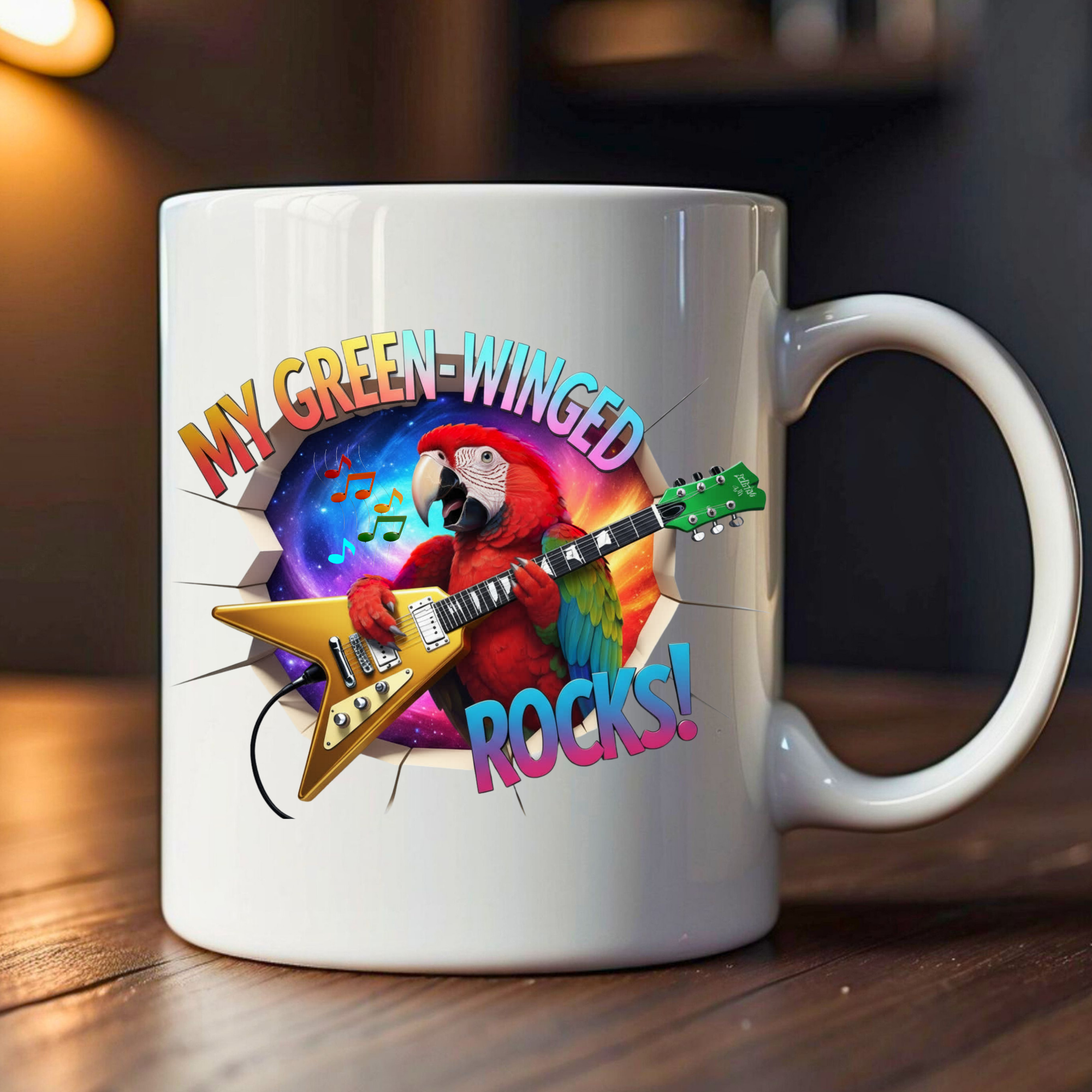 Green Winged Rocks Mug