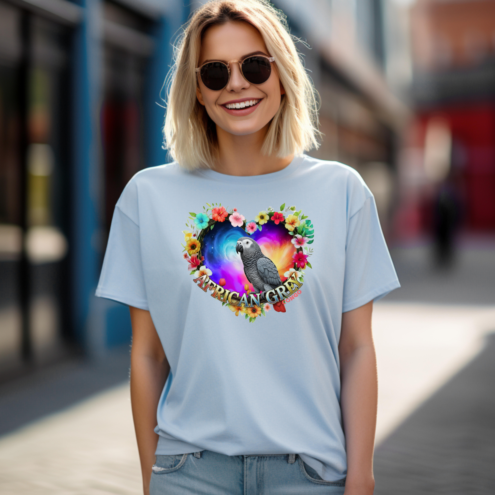 African Grey Congo Galaxy T-Shirt