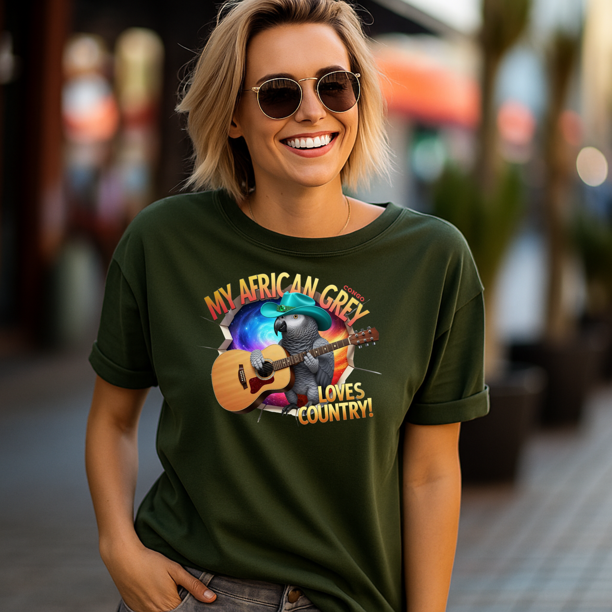 My African Grey Love Country T-Shirt