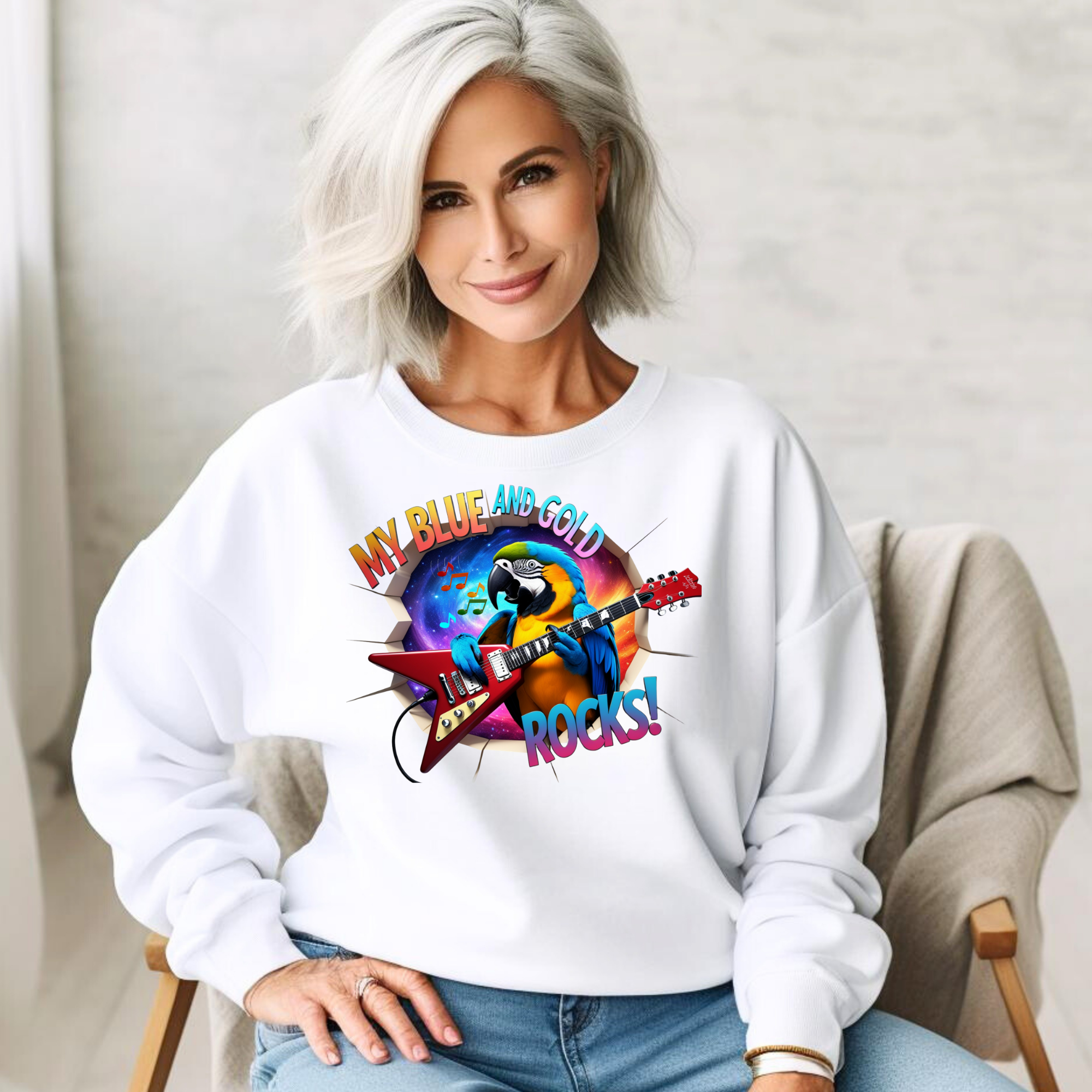 Blue And Gold Rocks Sweatshirt