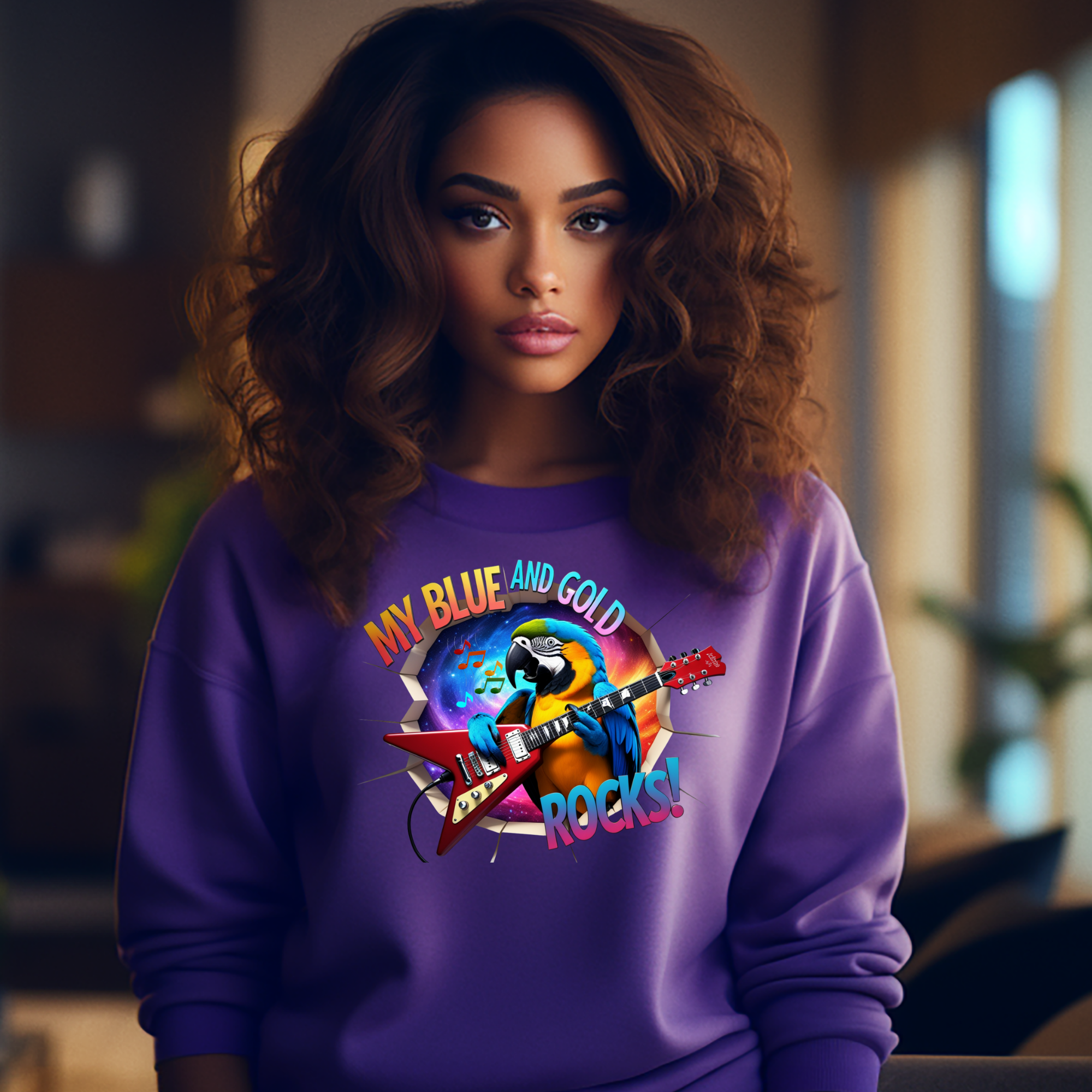 Blue And Gold Rocks Sweatshirt