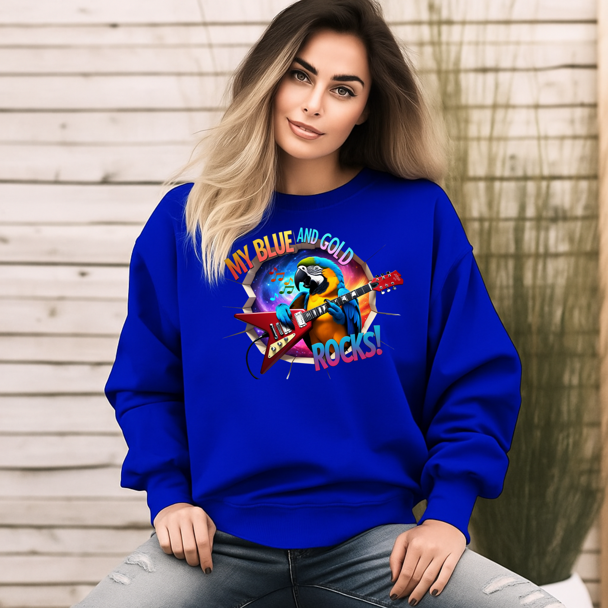 Blue And Gold Rocks Sweatshirt