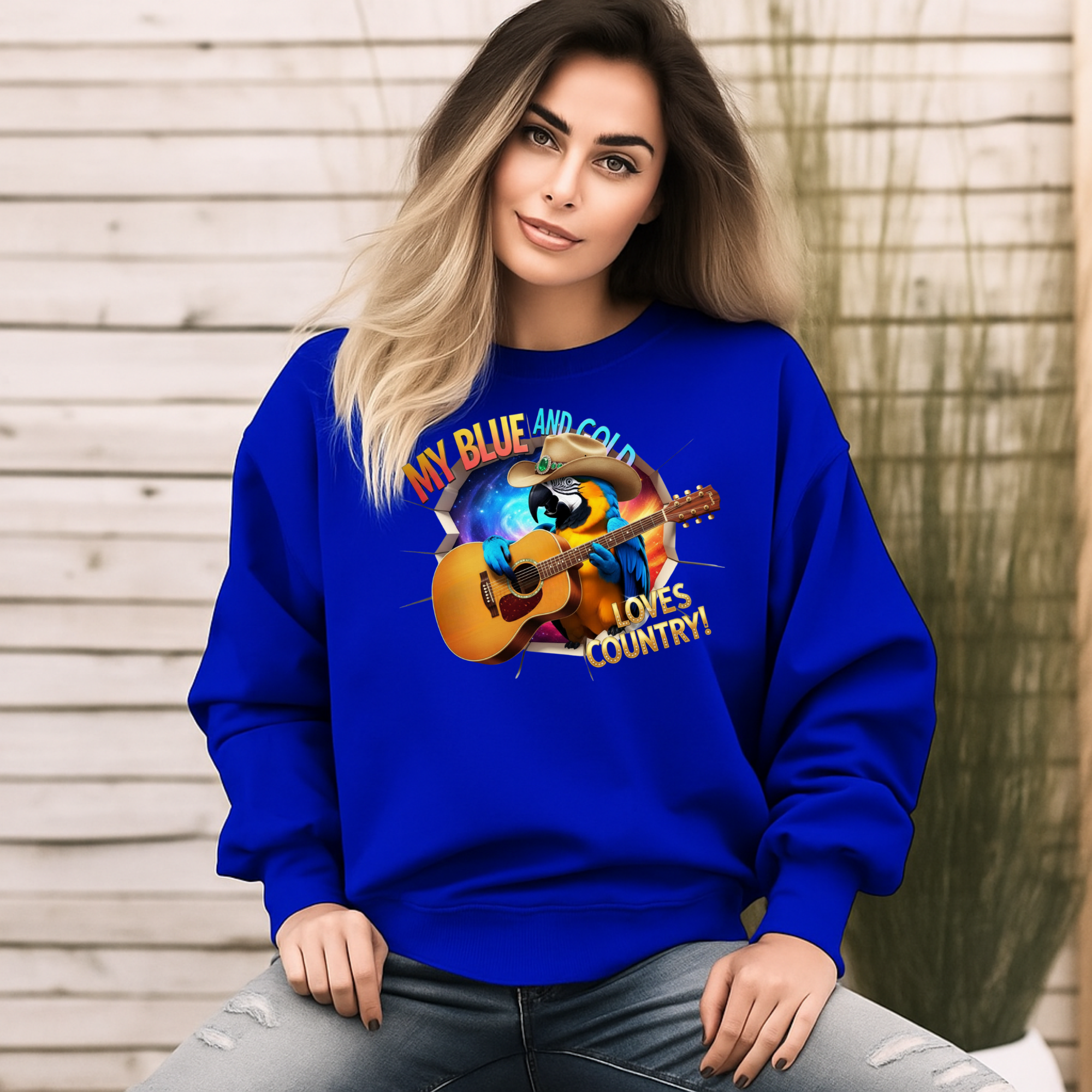 Blue And Gold Loves Country Sweatshirt