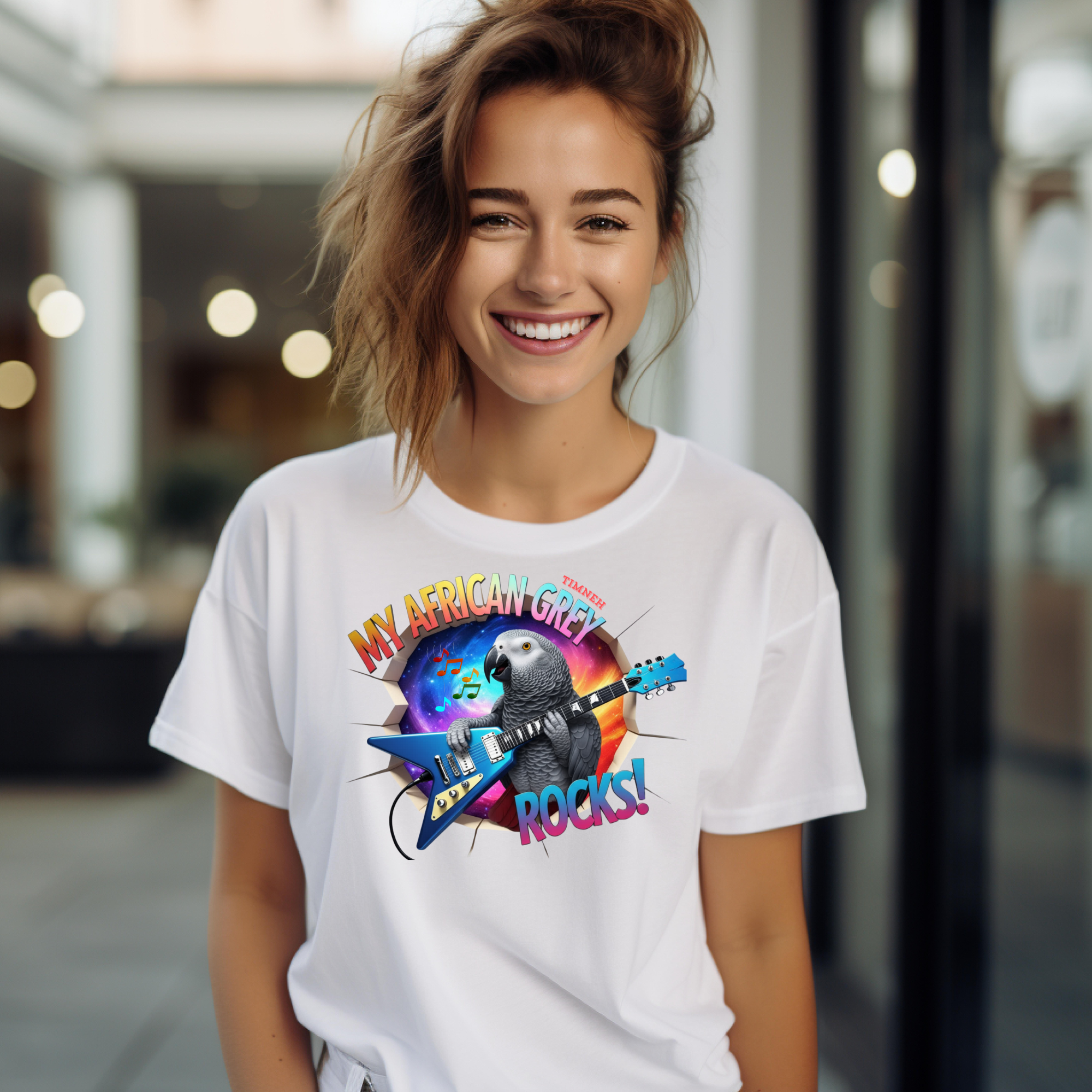 African Grey Timneh Rocks T-Shirt