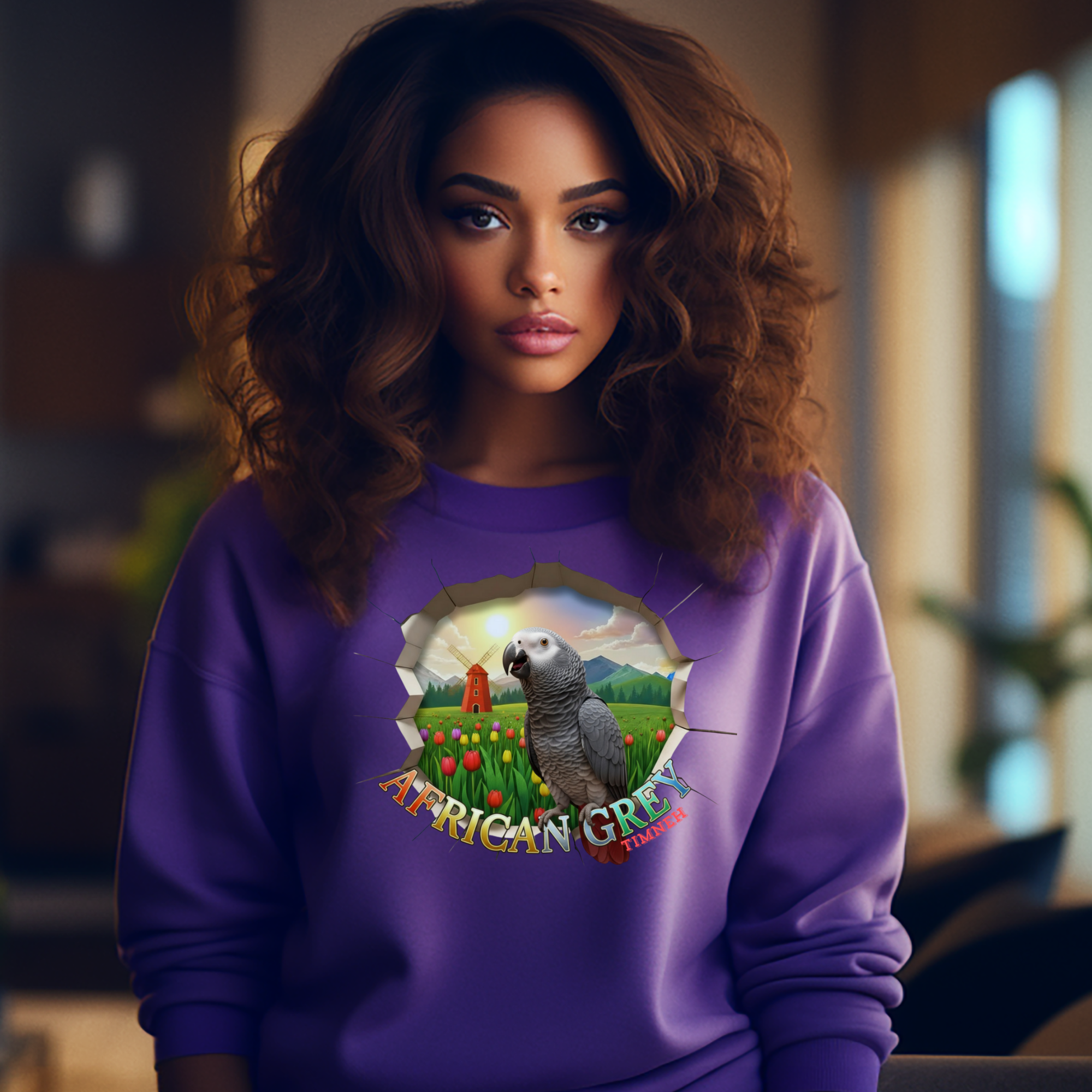 African Grey Timneh Garden Sweatshirt