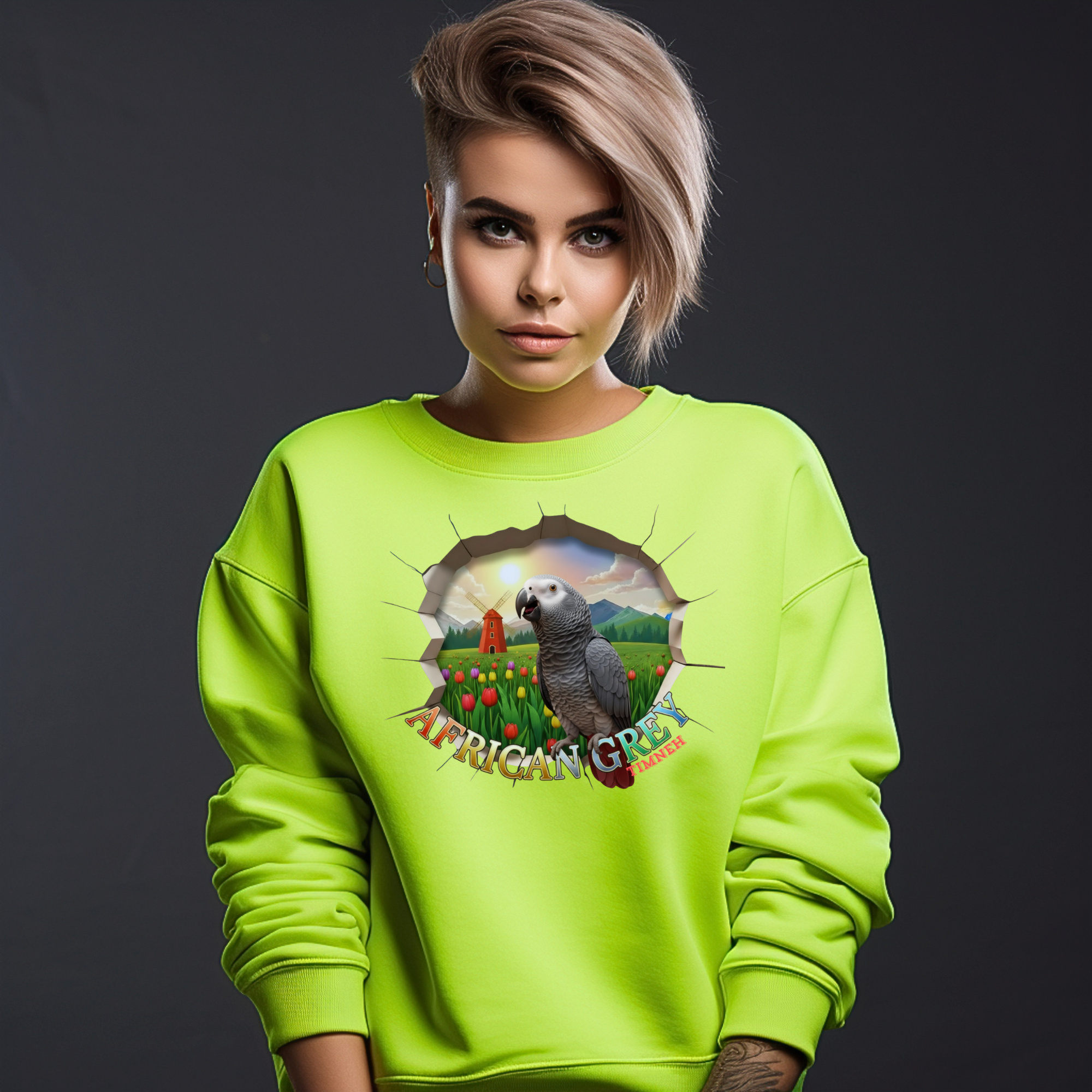African Grey Timneh Garden Sweatshirt