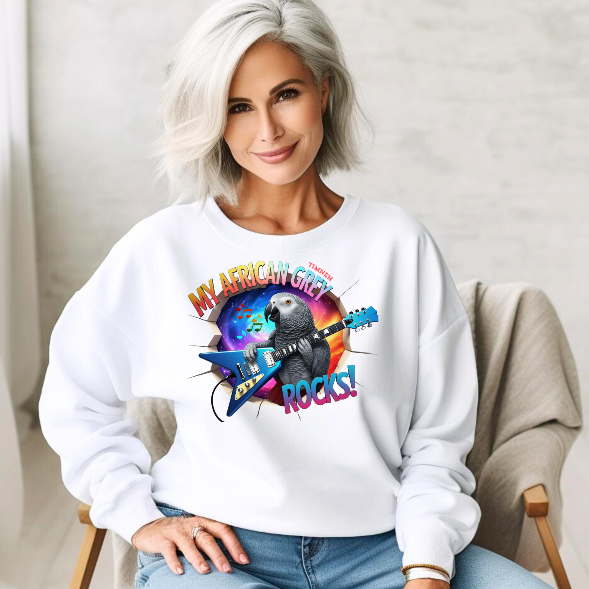 African Grey Timneh Rocks Sweatshirt