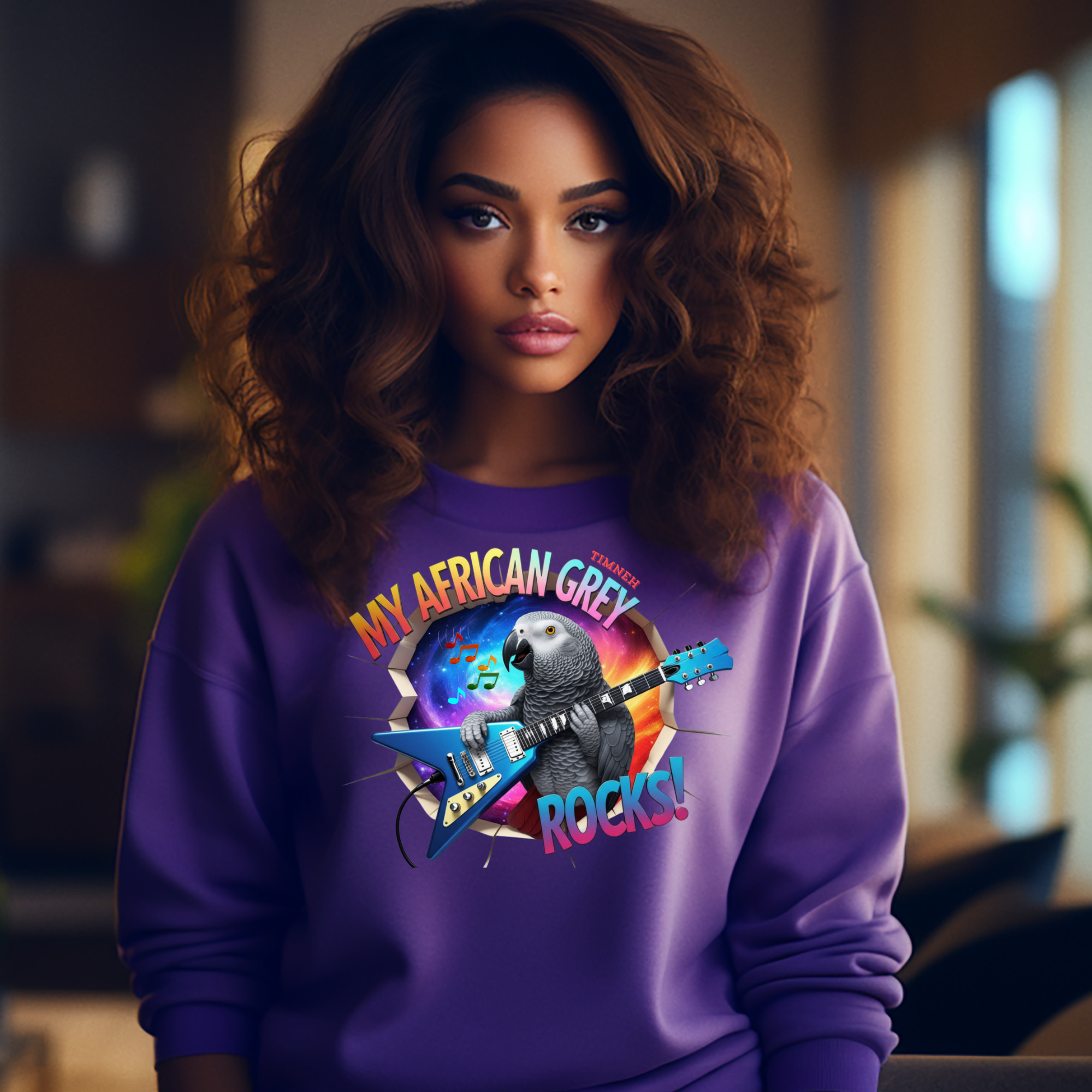 African Grey Timneh Rocks Sweatshirt