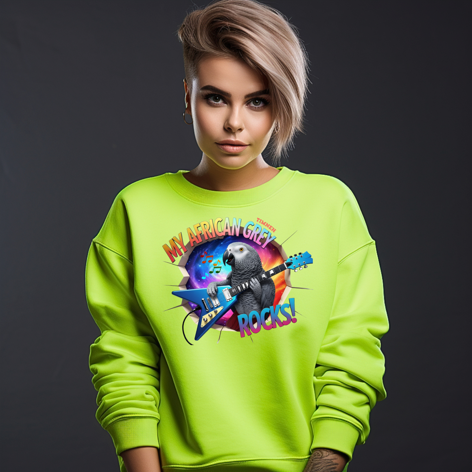 African Grey Timneh Rocks Sweatshirt