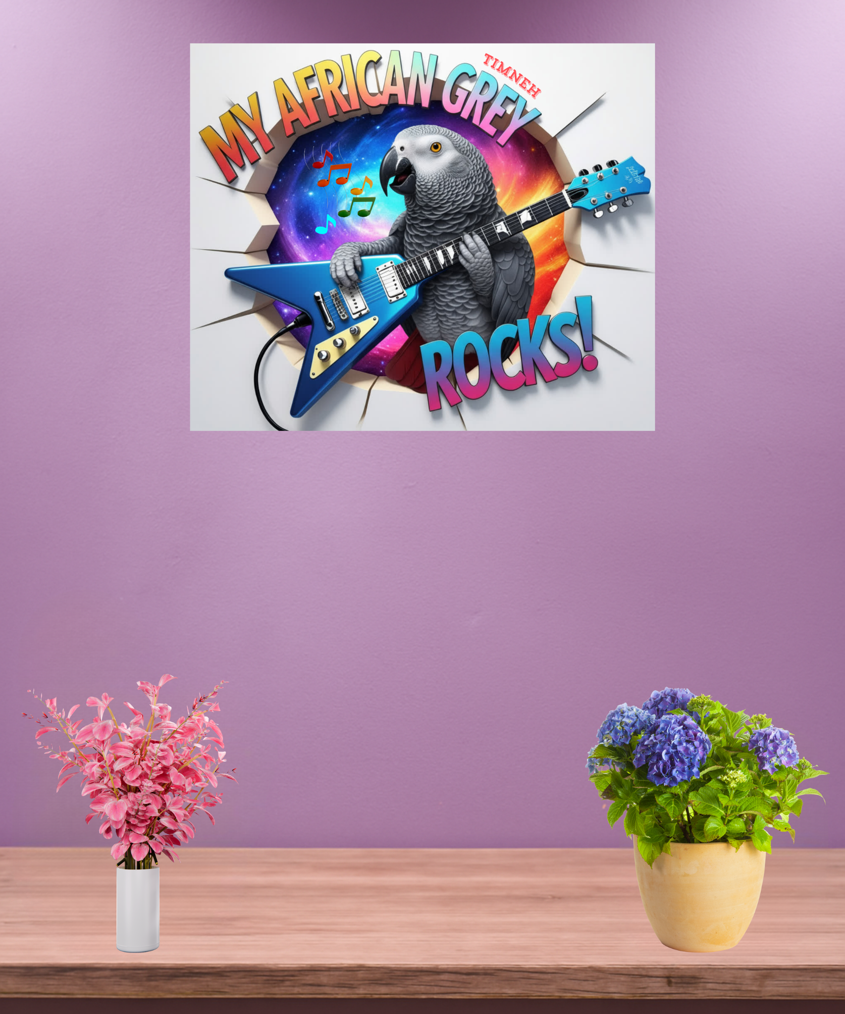 African Grey Timneh Breakthrough Wall-Hanging