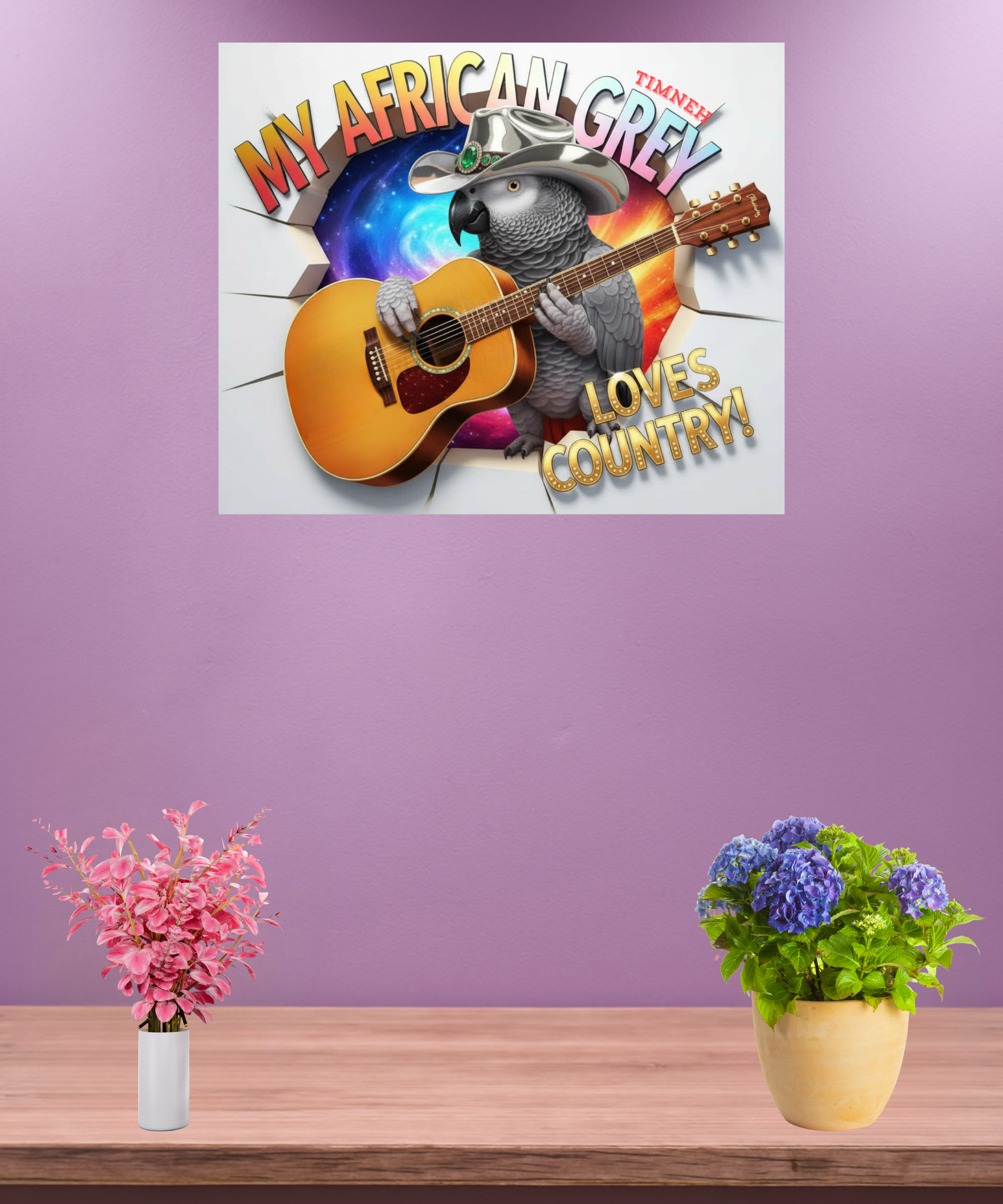 African Grey Timneh Breakthrough Wall-Hanging