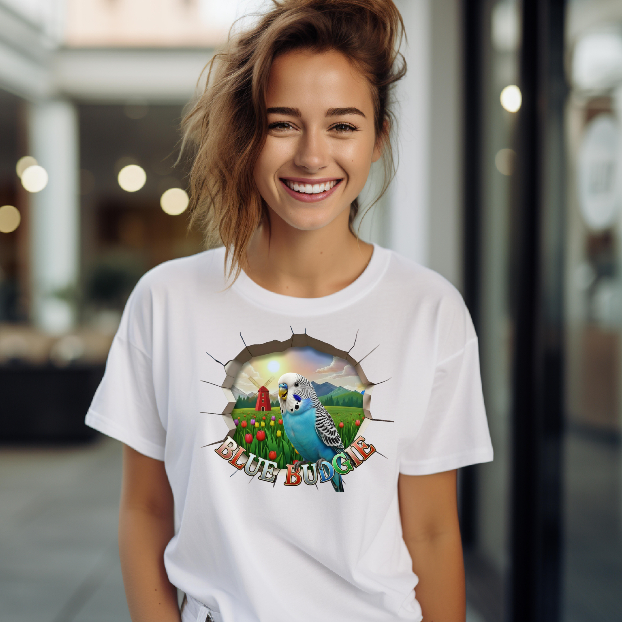 Blue Budgie Breakthrough T-Shirt
