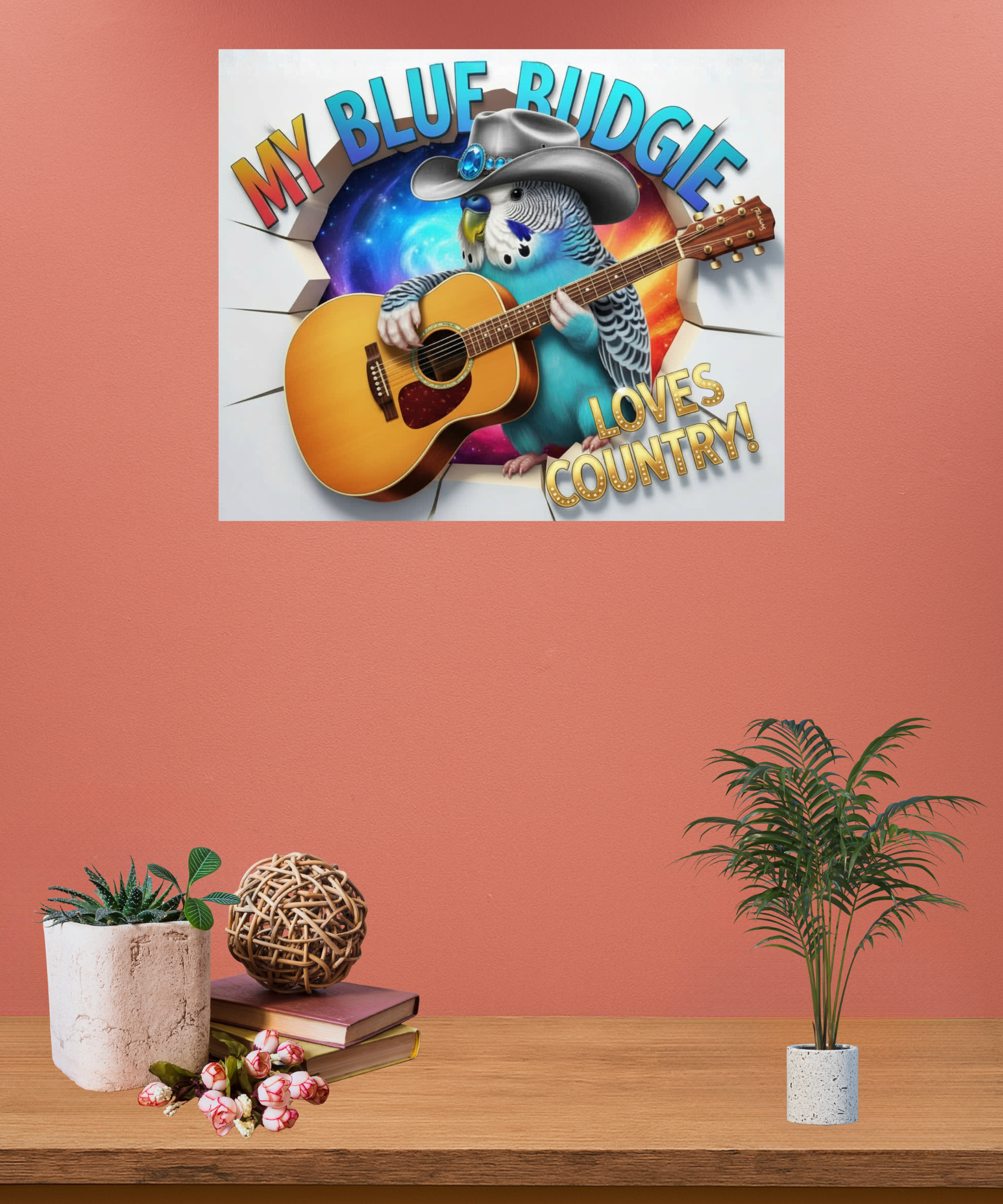 Blue Budgie Breakthrough Wall-Hanging