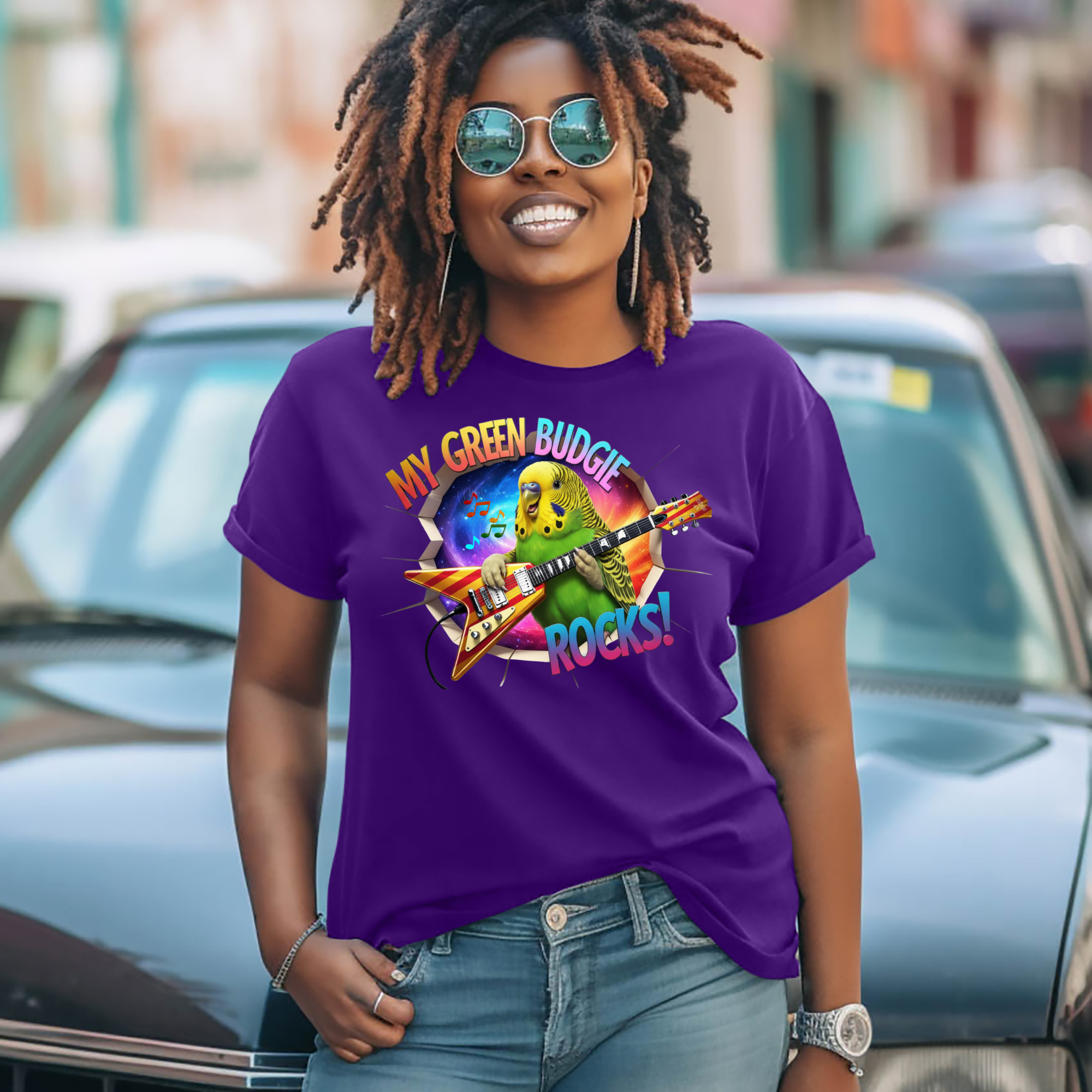 Green Budgie Rocks T-Shirt