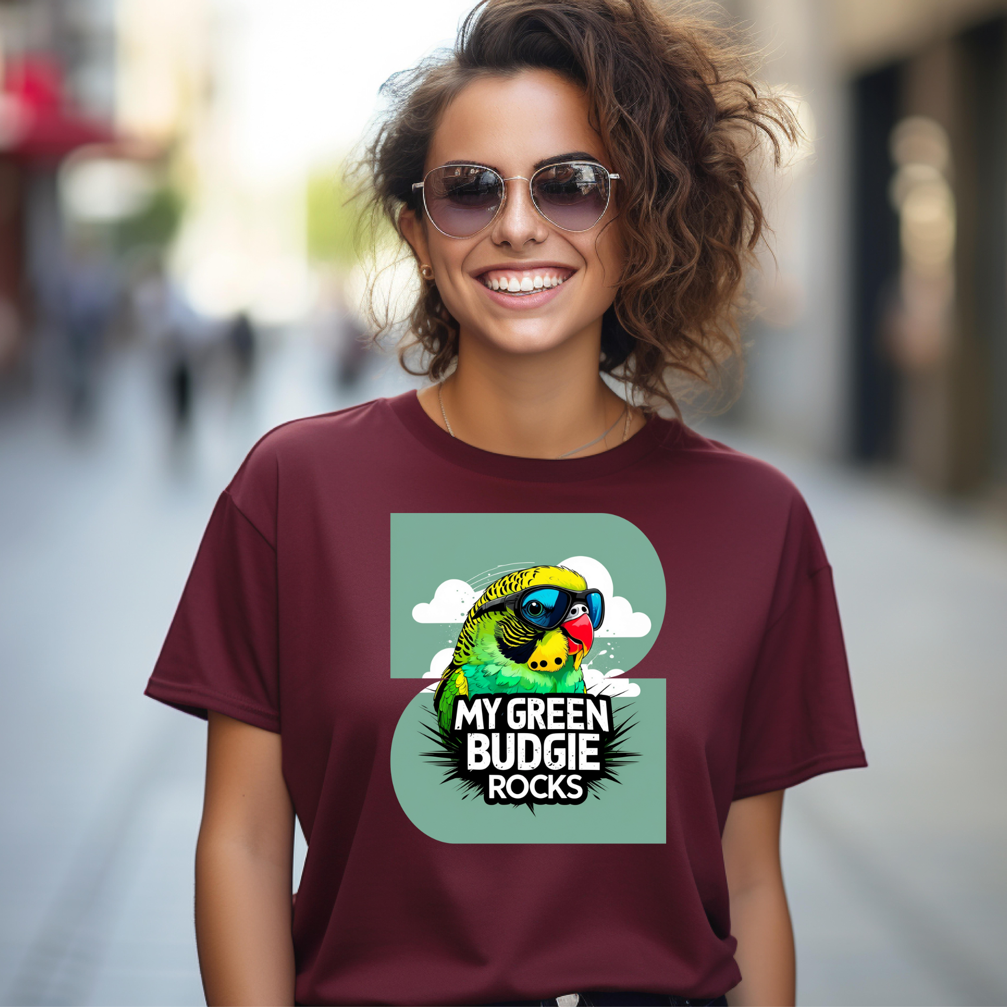 My Green Budgie Rocks T-Shirt