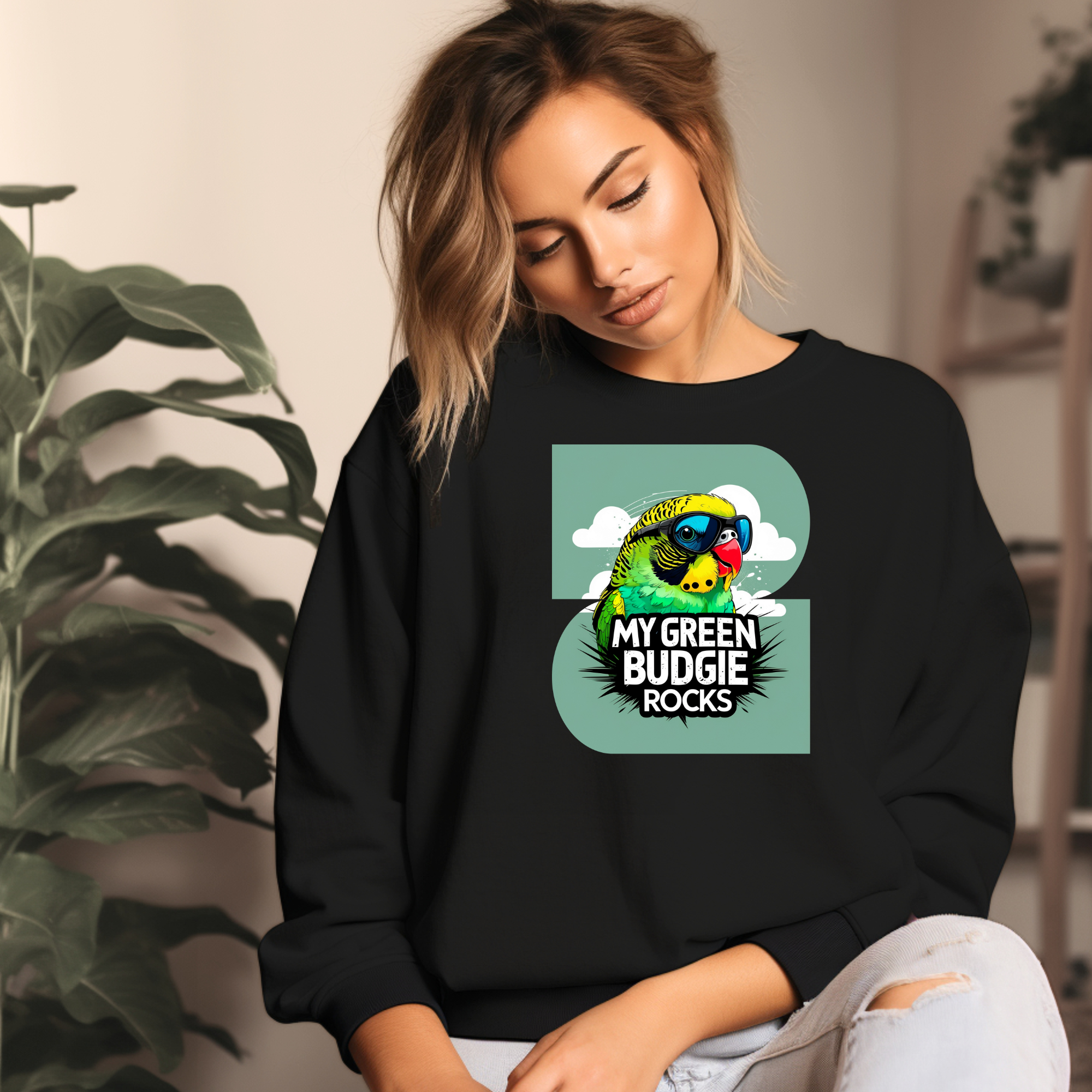 My Green Budgie Rocks Sweatshirt