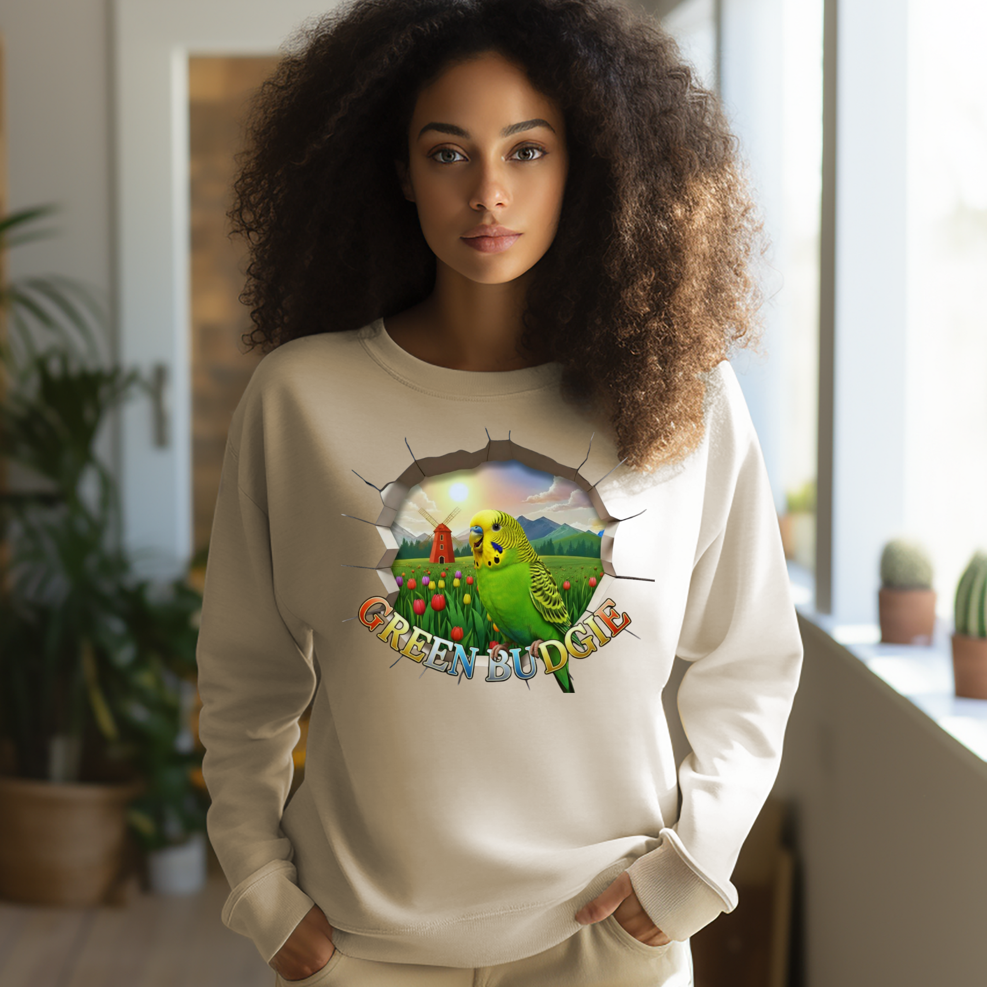 Green Budgie Nature Sweatshirt
