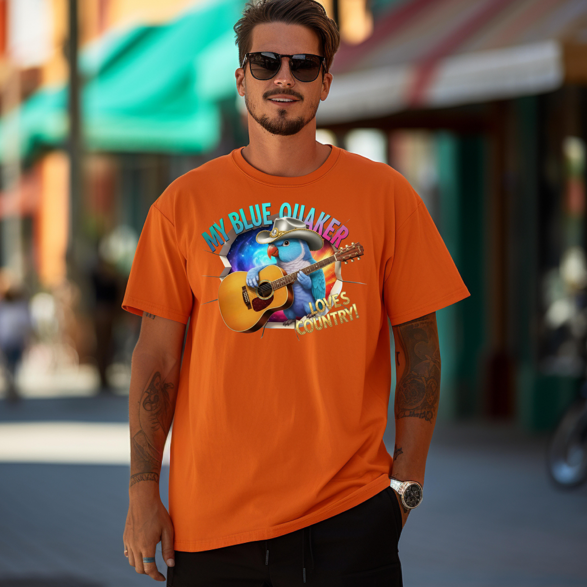 Blue Quaker Loves Country T-Shirt