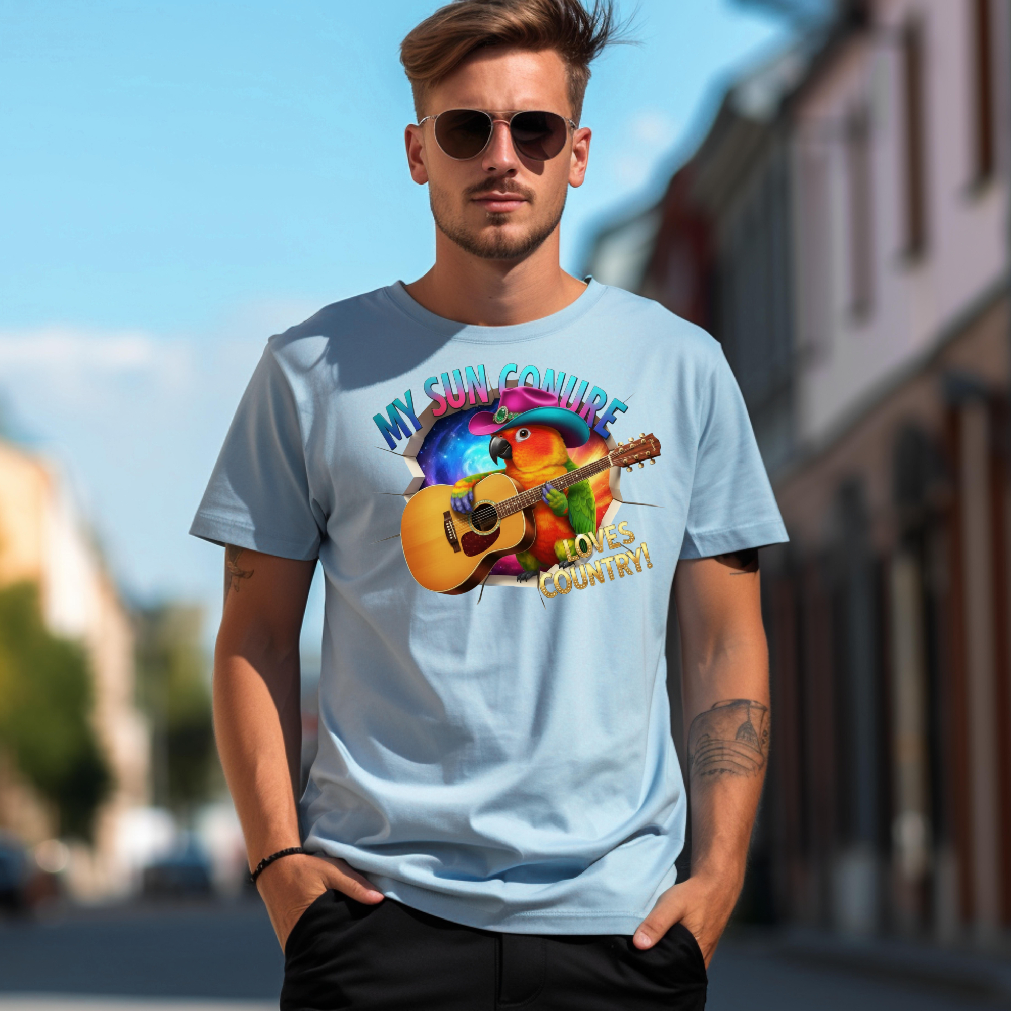 Sun Conure Loves Country T-Shirt
