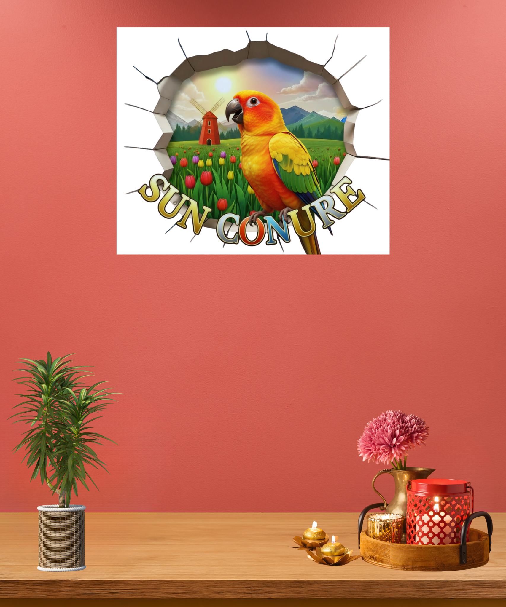 Sun Conure Breakthrough Wall-Hanging