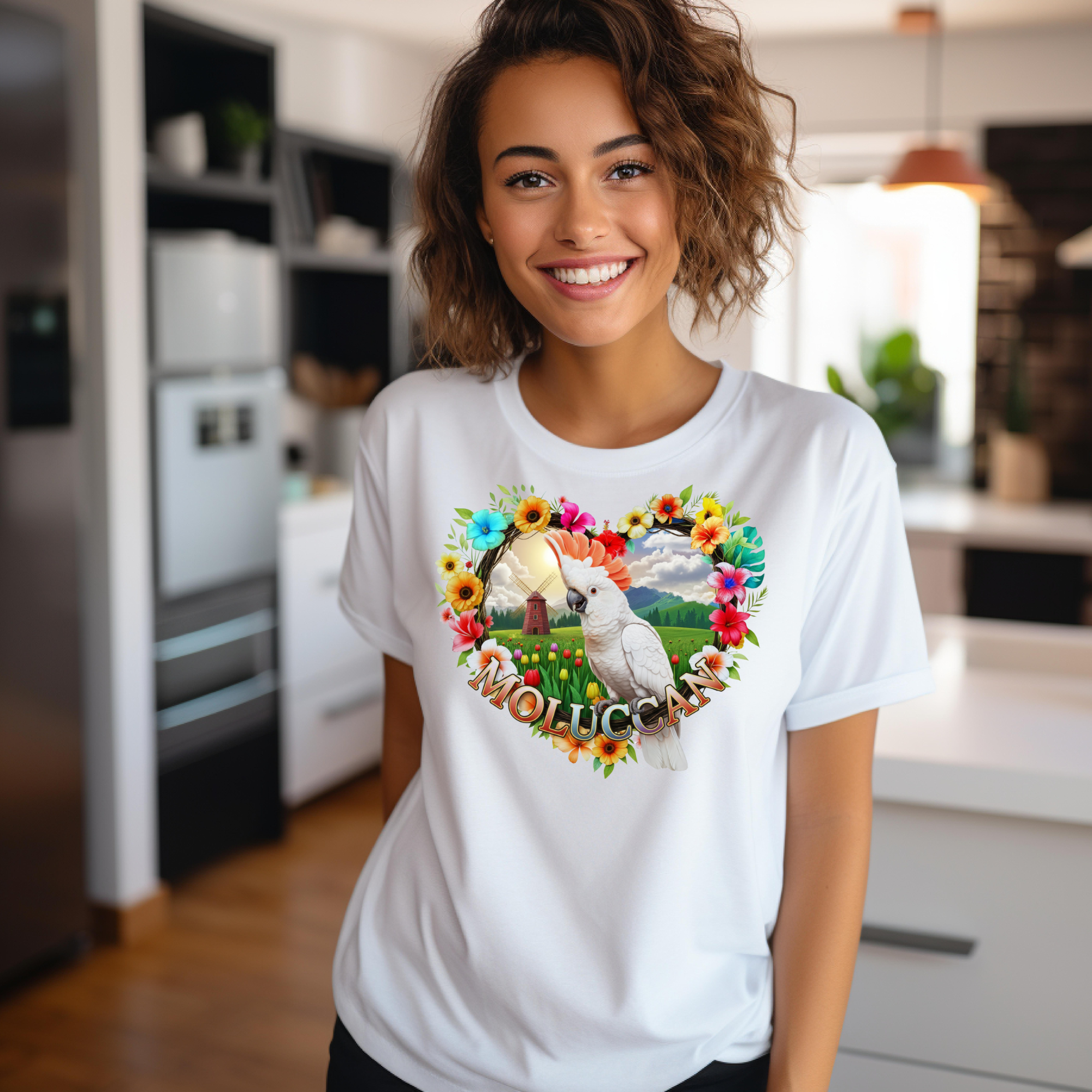 Moluccan Floral Heart T-Shirt