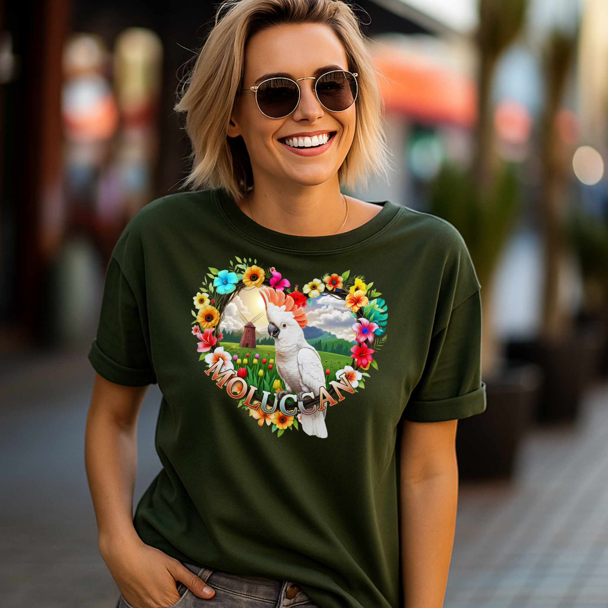 Moluccan Floral Heart T-Shirt