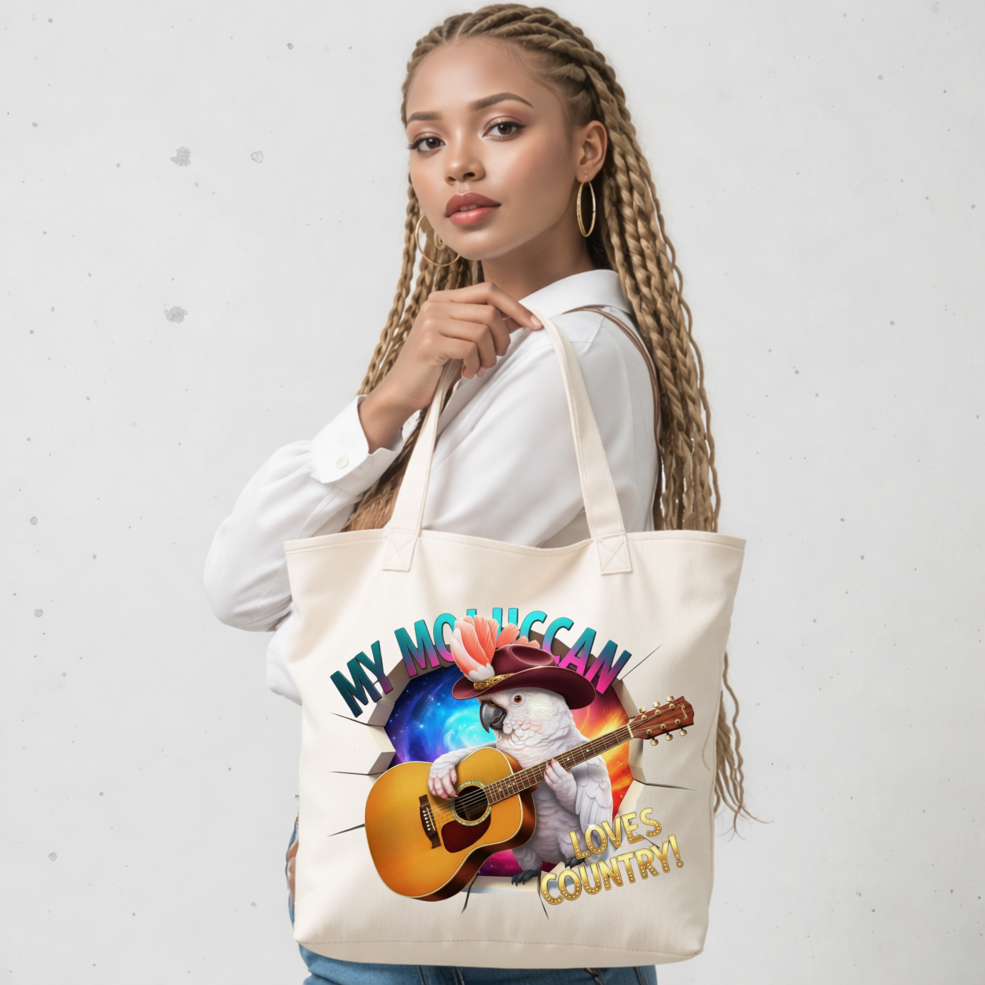Moluccan Cockatoo Breakthrough Tote Bag