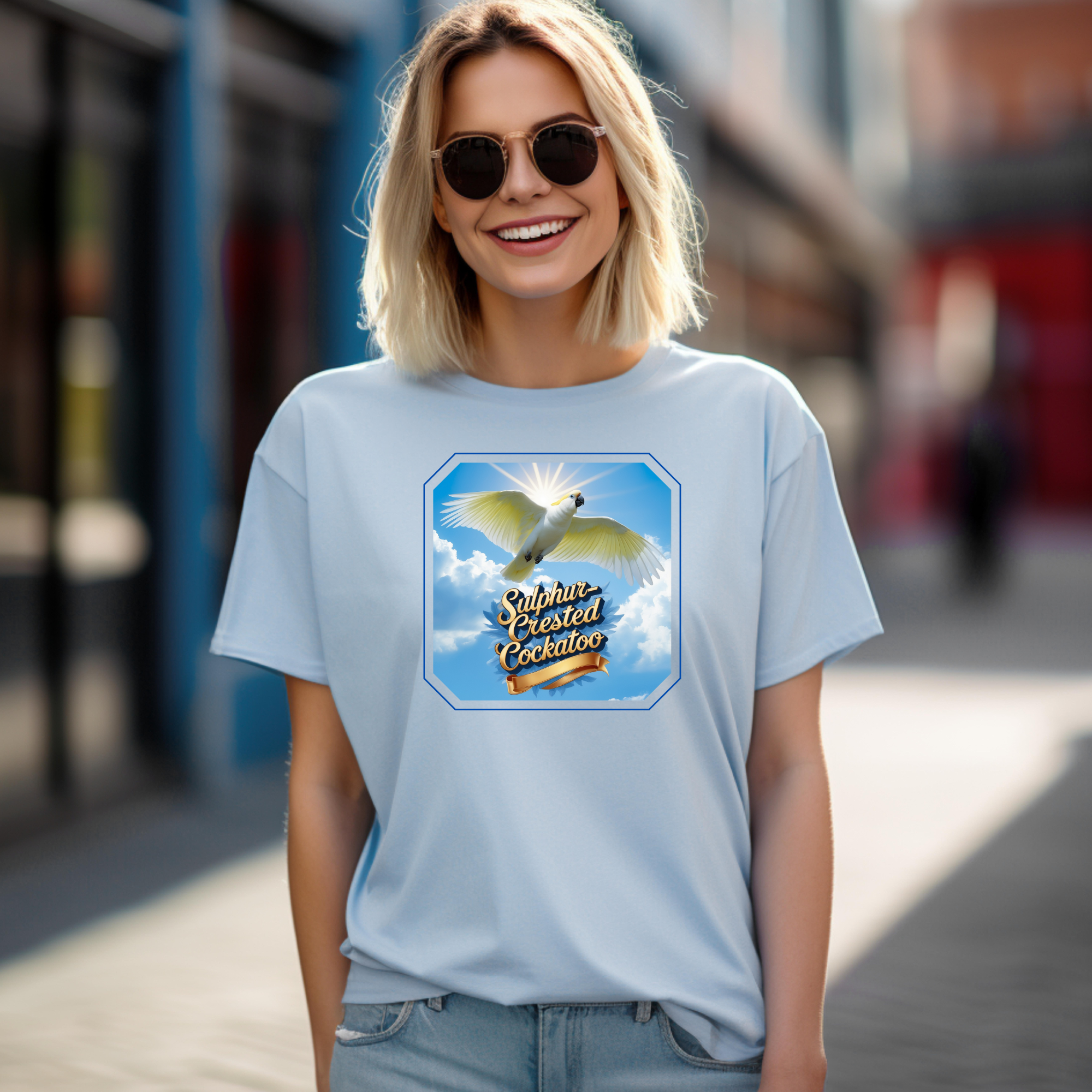 Sky Sulphur Crested Cockatoo T-Shirt