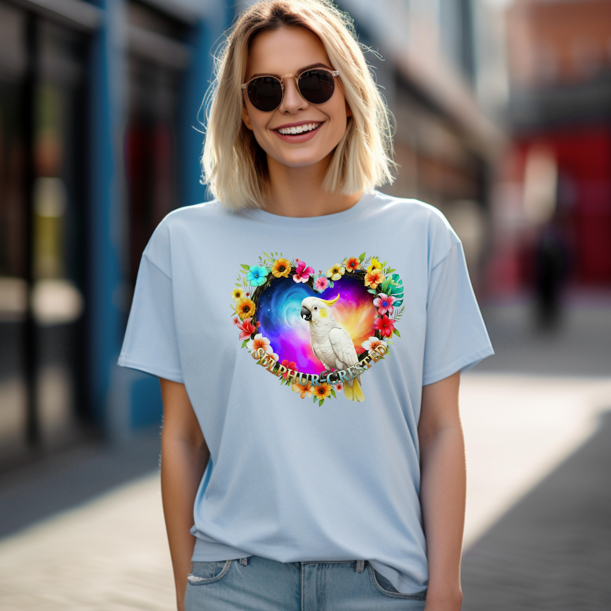 Sulphur Crested Flower Heart T-Shirt