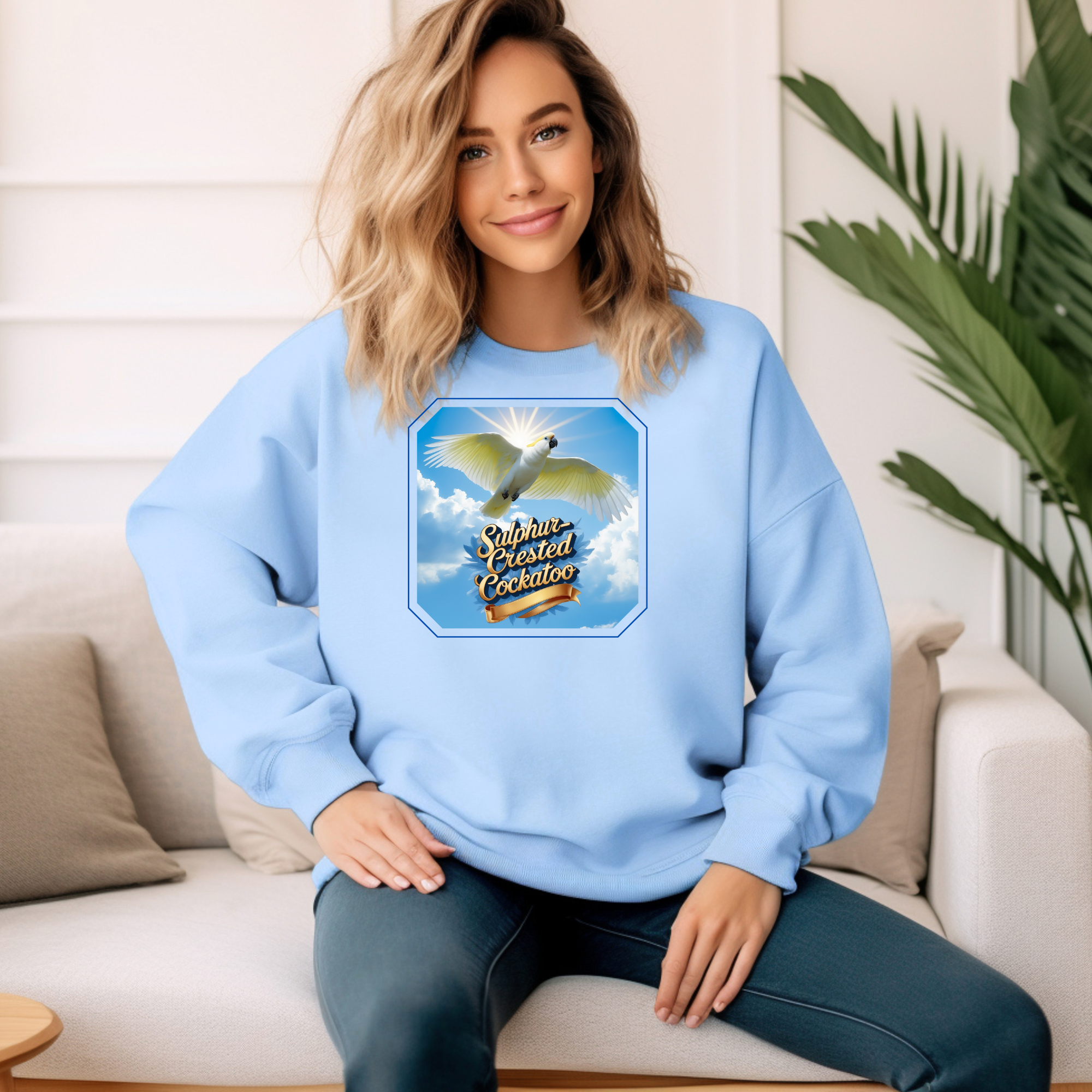 Flying Sulphur Crested Cockatoo Sweatshirt