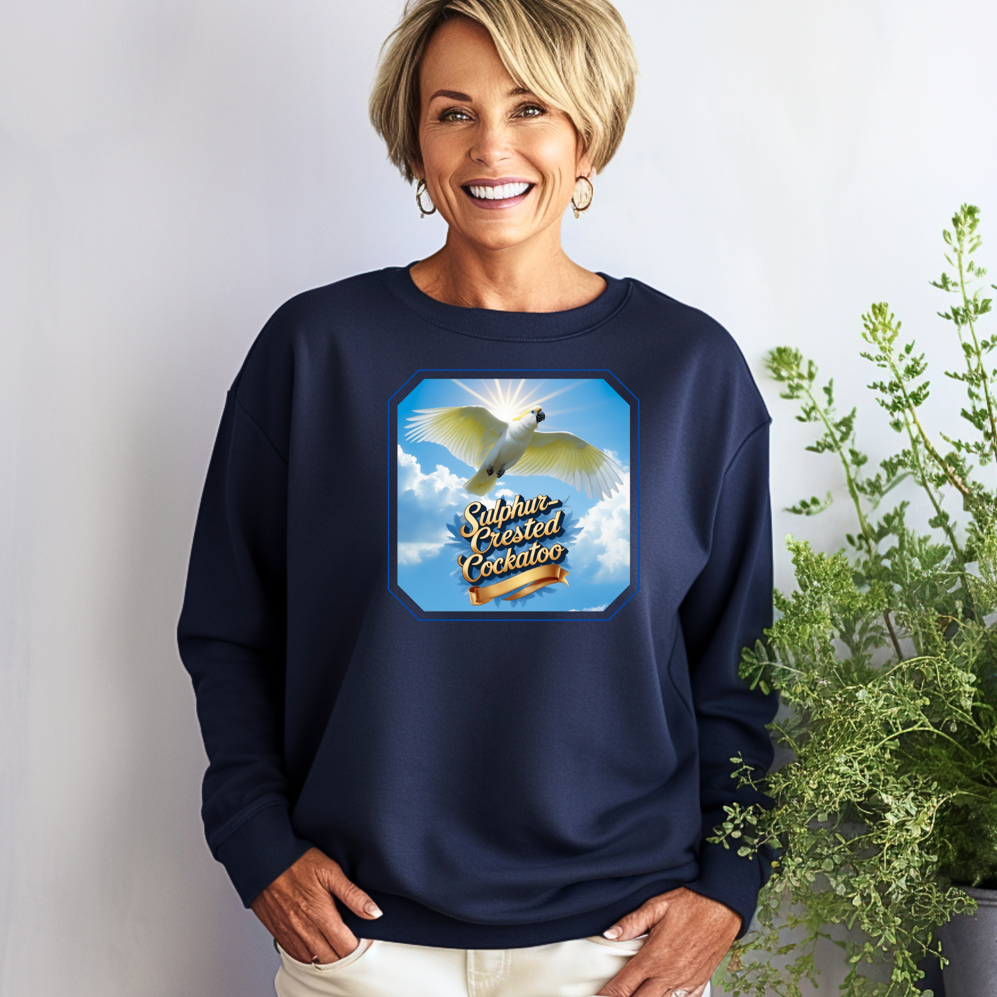 Flying Sulphur Crested Cockatoo Sweatshirt