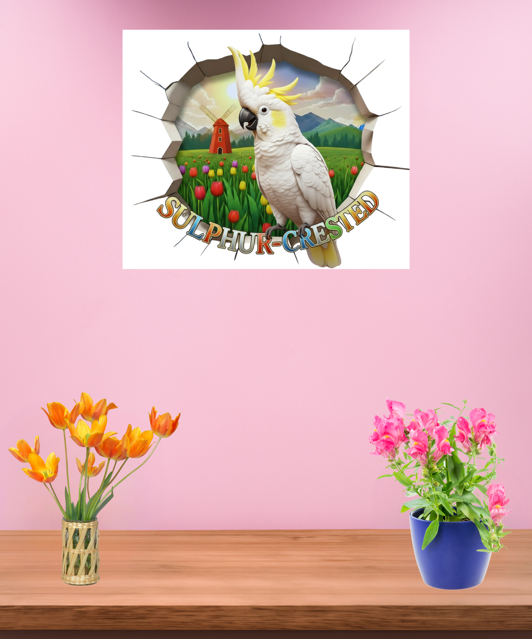 Sulphur-Crested Cockatoo Breakthrough Wall-Hanging