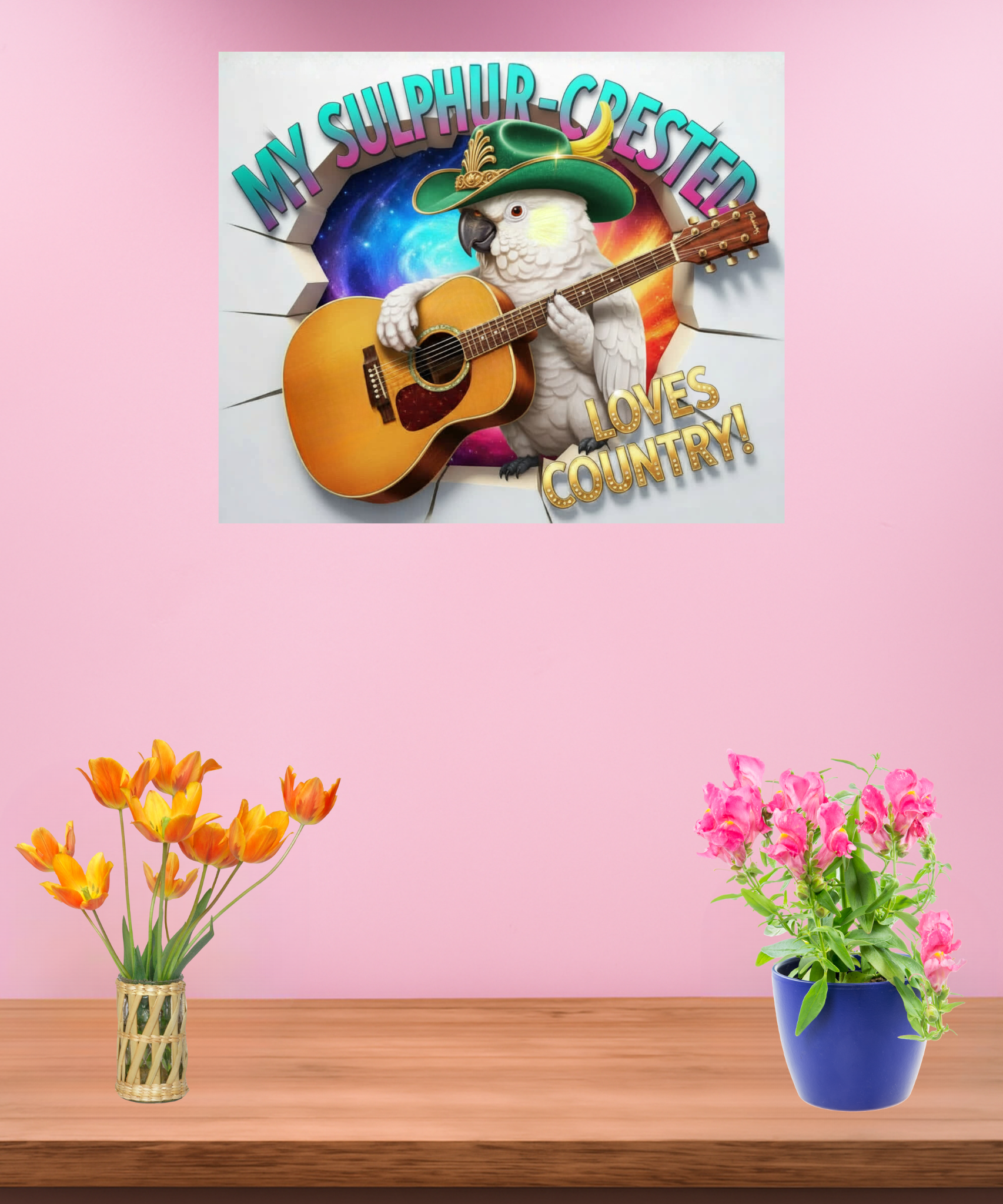 Sulphur-Crested Cockatoo Breakthrough Wall-Hanging