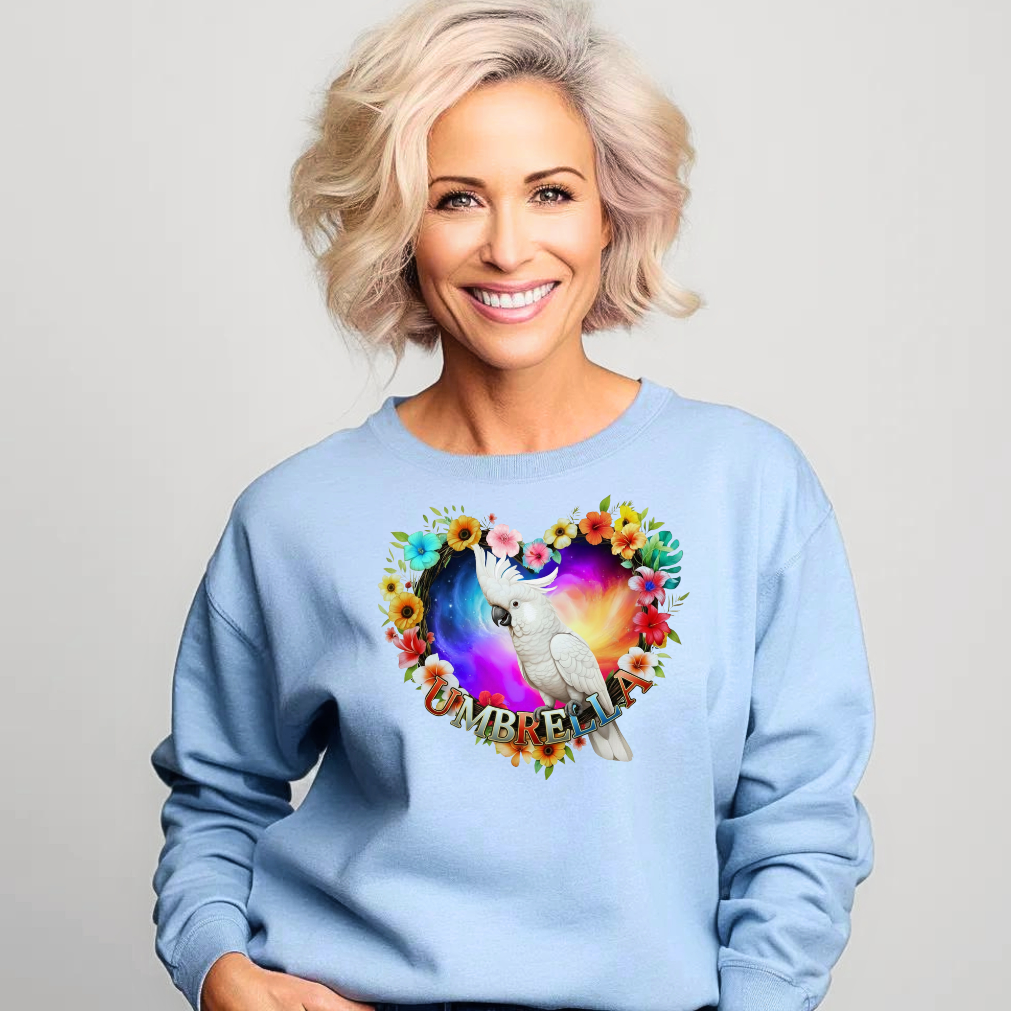 White Umbrella Cockatoo Sweatshirt