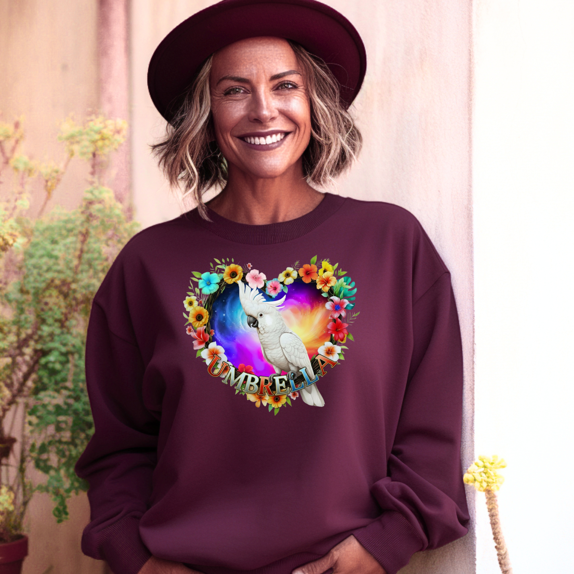White Umbrella Cockatoo Sweatshirt