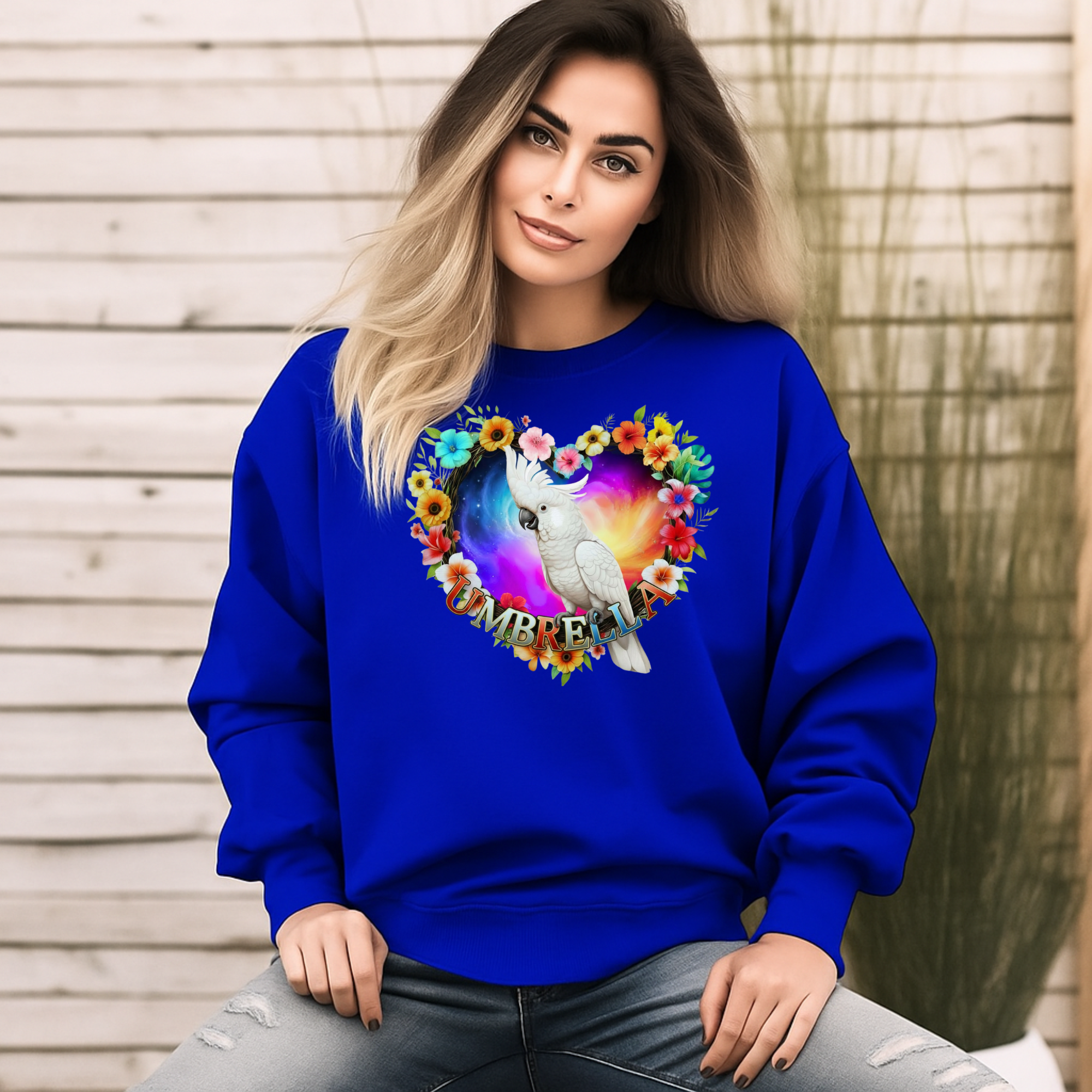 White Umbrella Cockatoo Sweatshirt