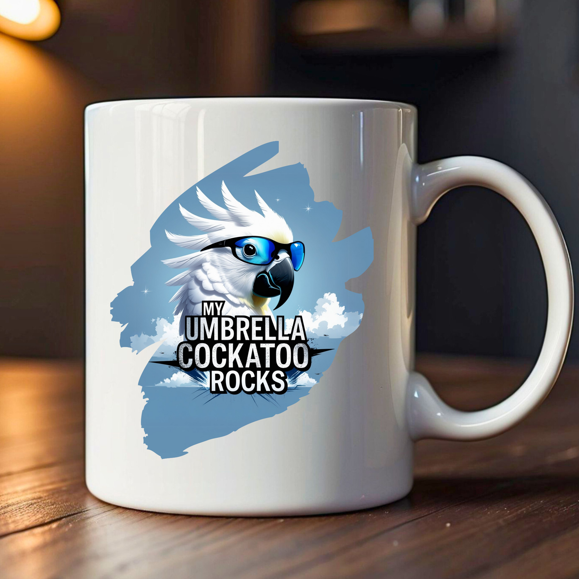 Umbrella Cockatoo Rocks Mug