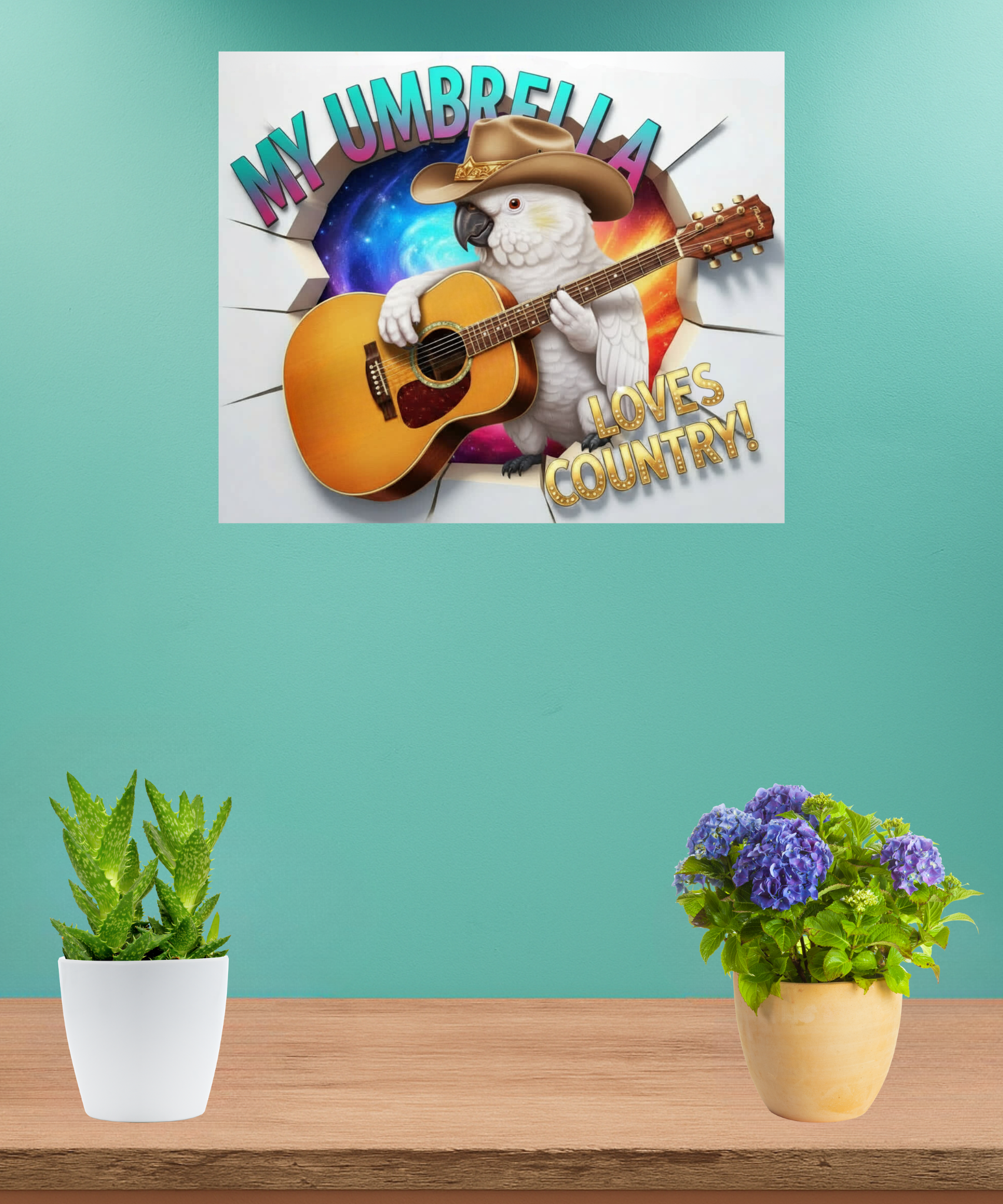 Umbrella Cockatoo Breakthrough Wall-Hanging