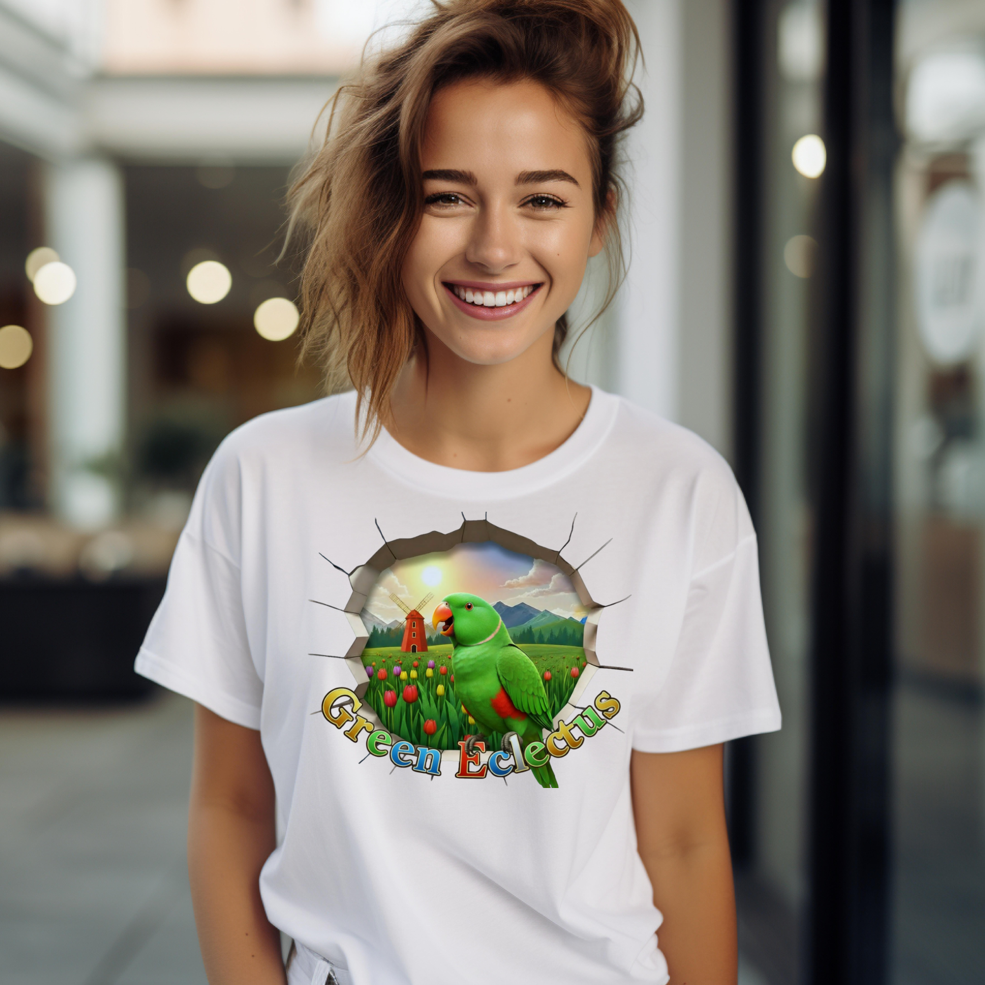 Green Eclectus Parrot T-Shirt