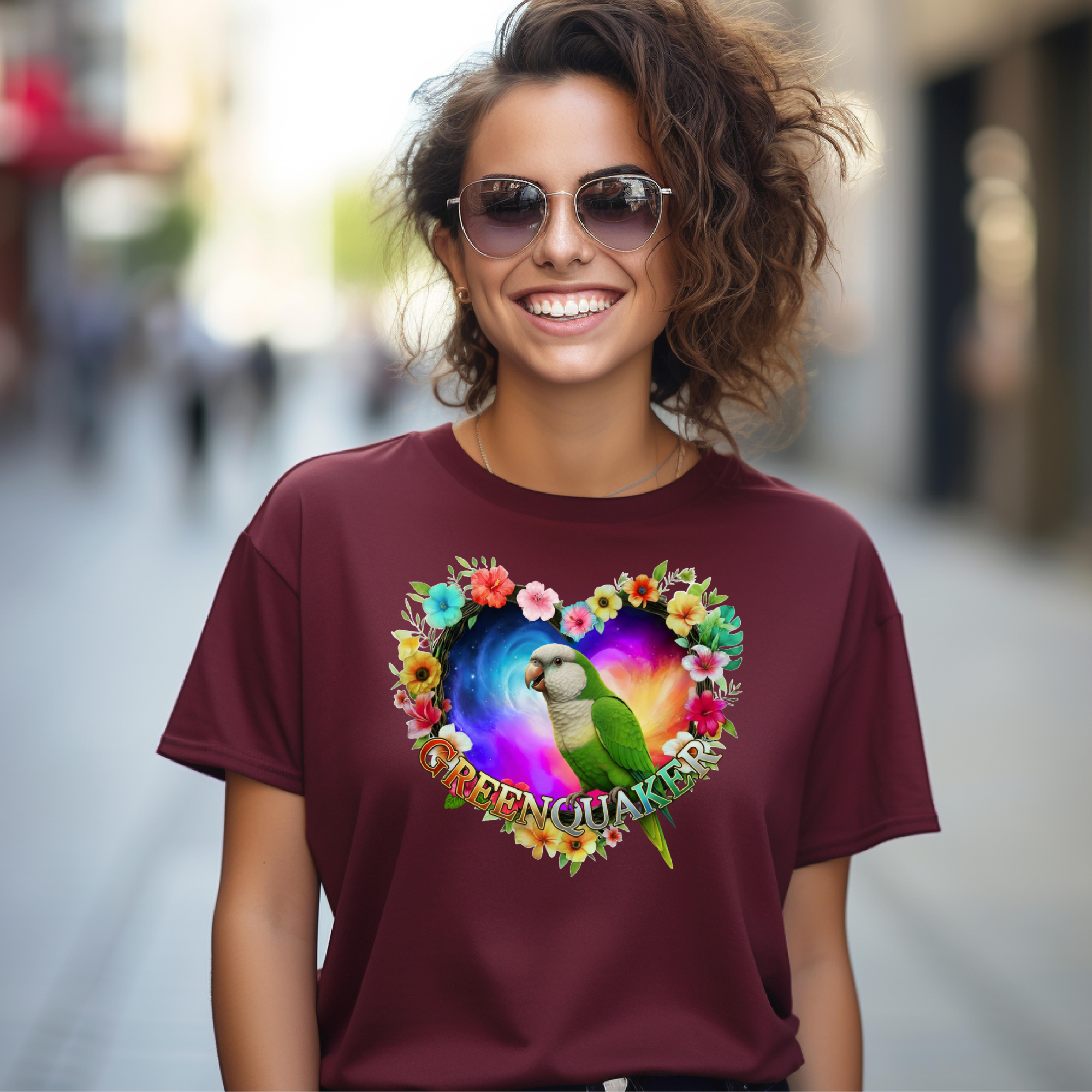 Colorful Green Quaker T-Shirt