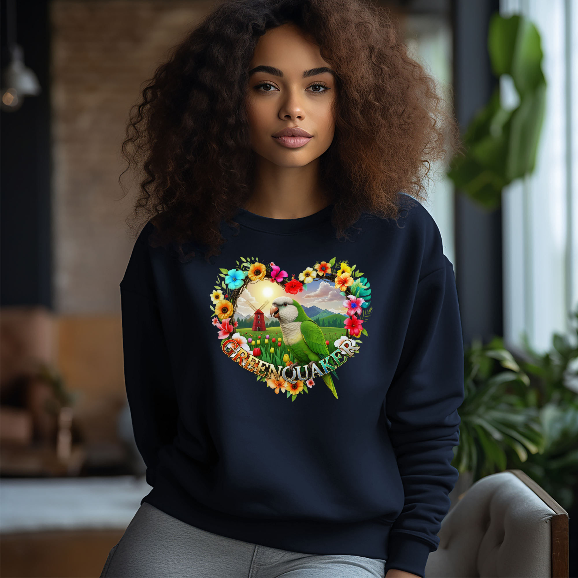 Green Quaker Art Sweatshirt