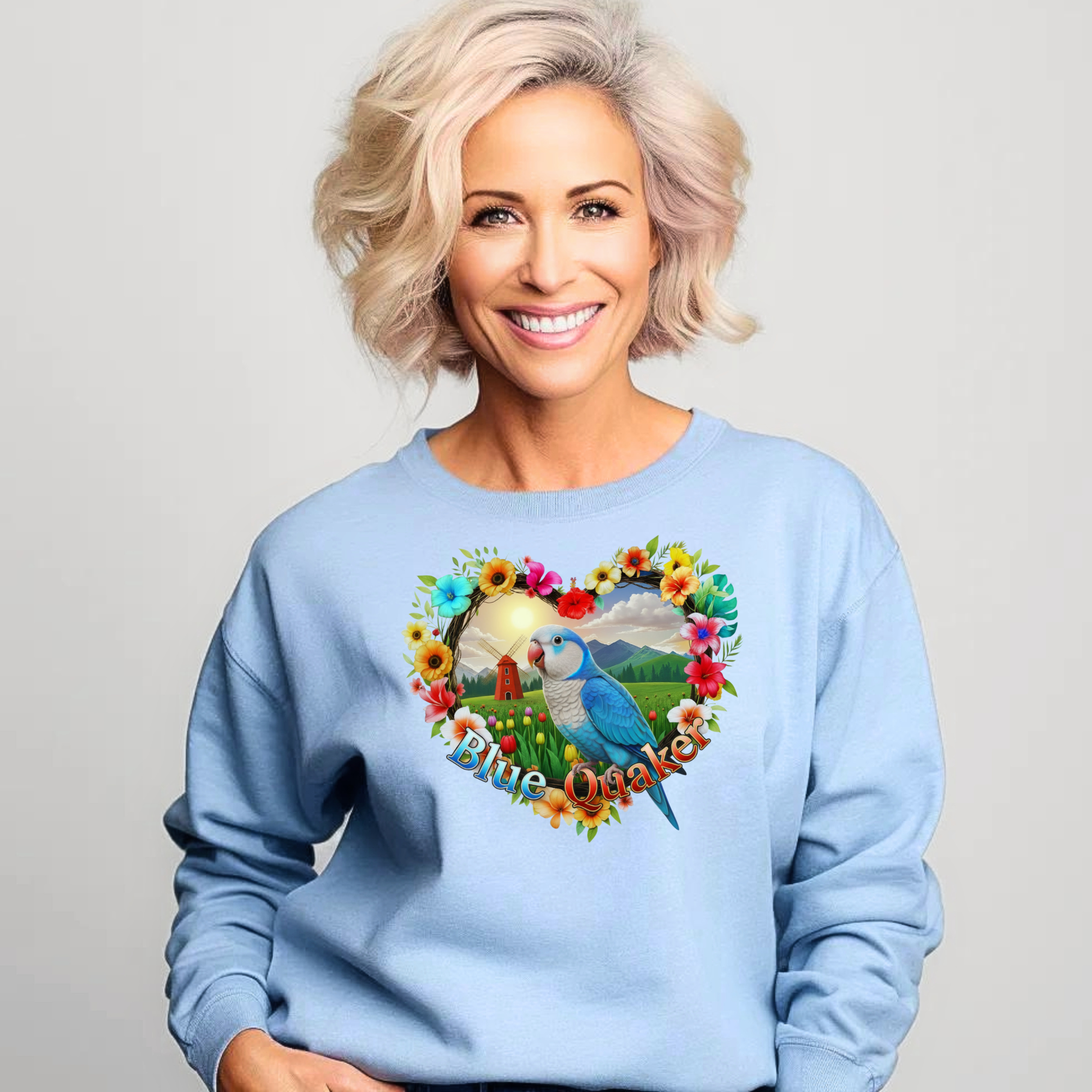 Blue Quaker Bird Sweatshirt