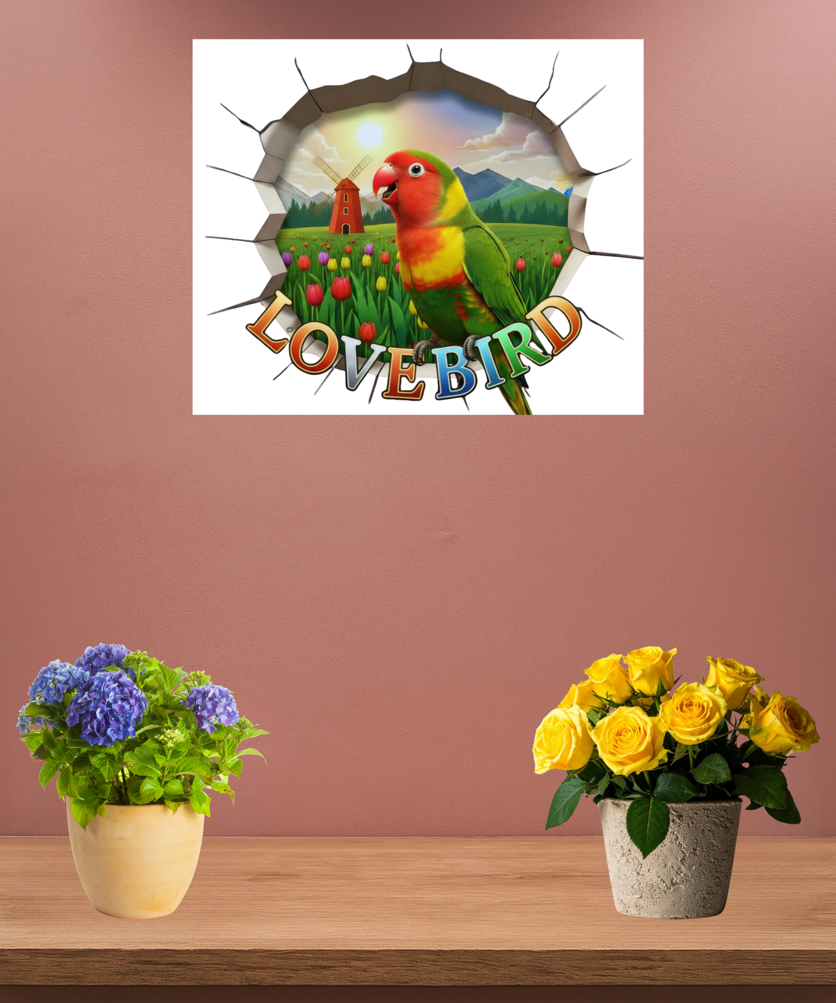 Lovebird Breakthrough Wall-Hanging