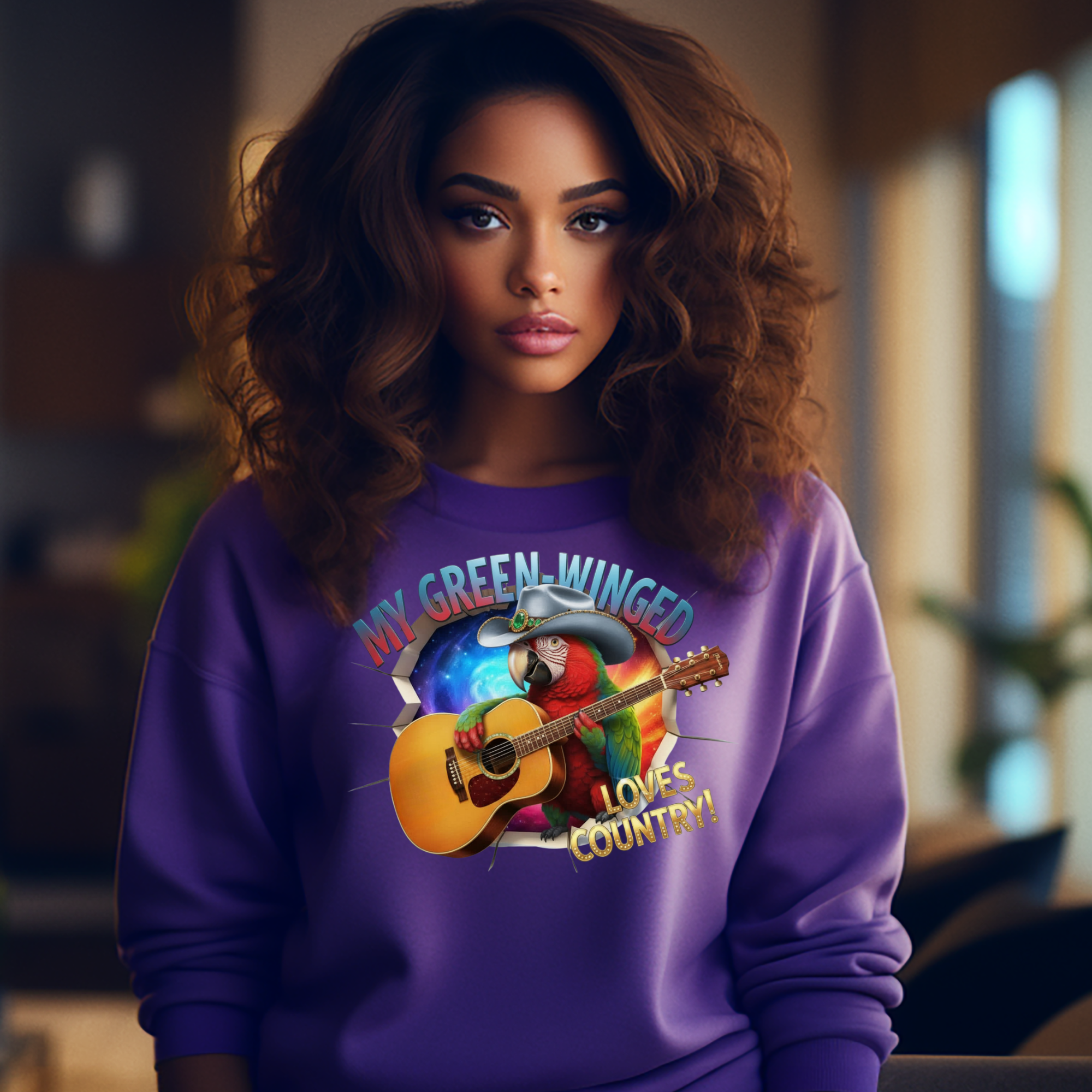 My Green Winged Loves Country Sweatshirt